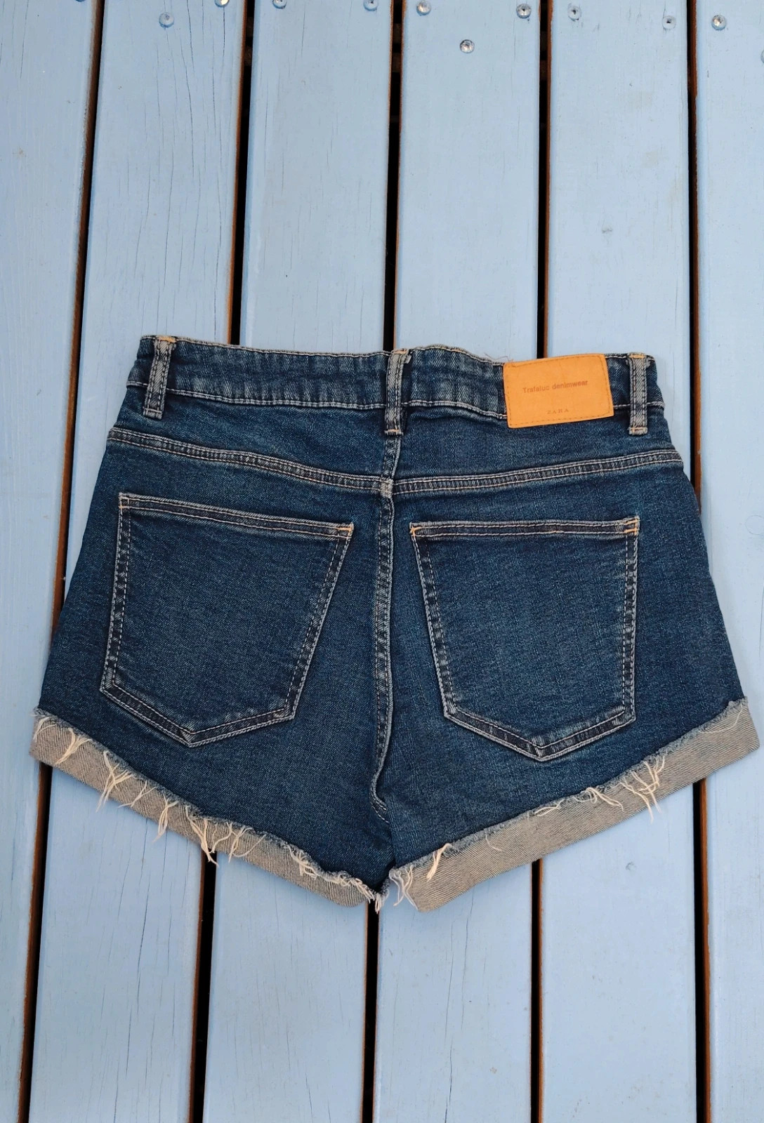 Short en jean Zara Trafaluc bleu foncé taille 34 (XS) - Très bon état – Zara – taille XS / 34 / 6 4