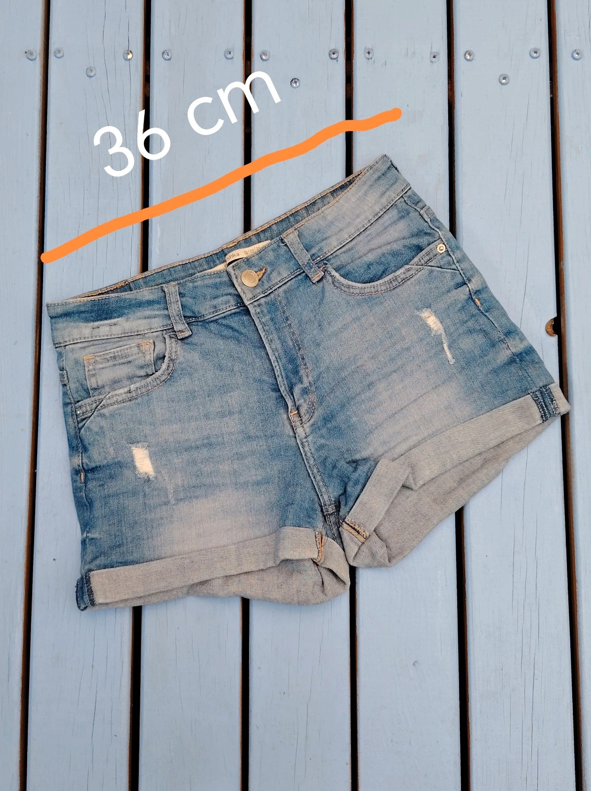Short en jean Bershka bleu clair taille 36 (S) - Très bon état – Bershka – taille S / 36 / 8 2
