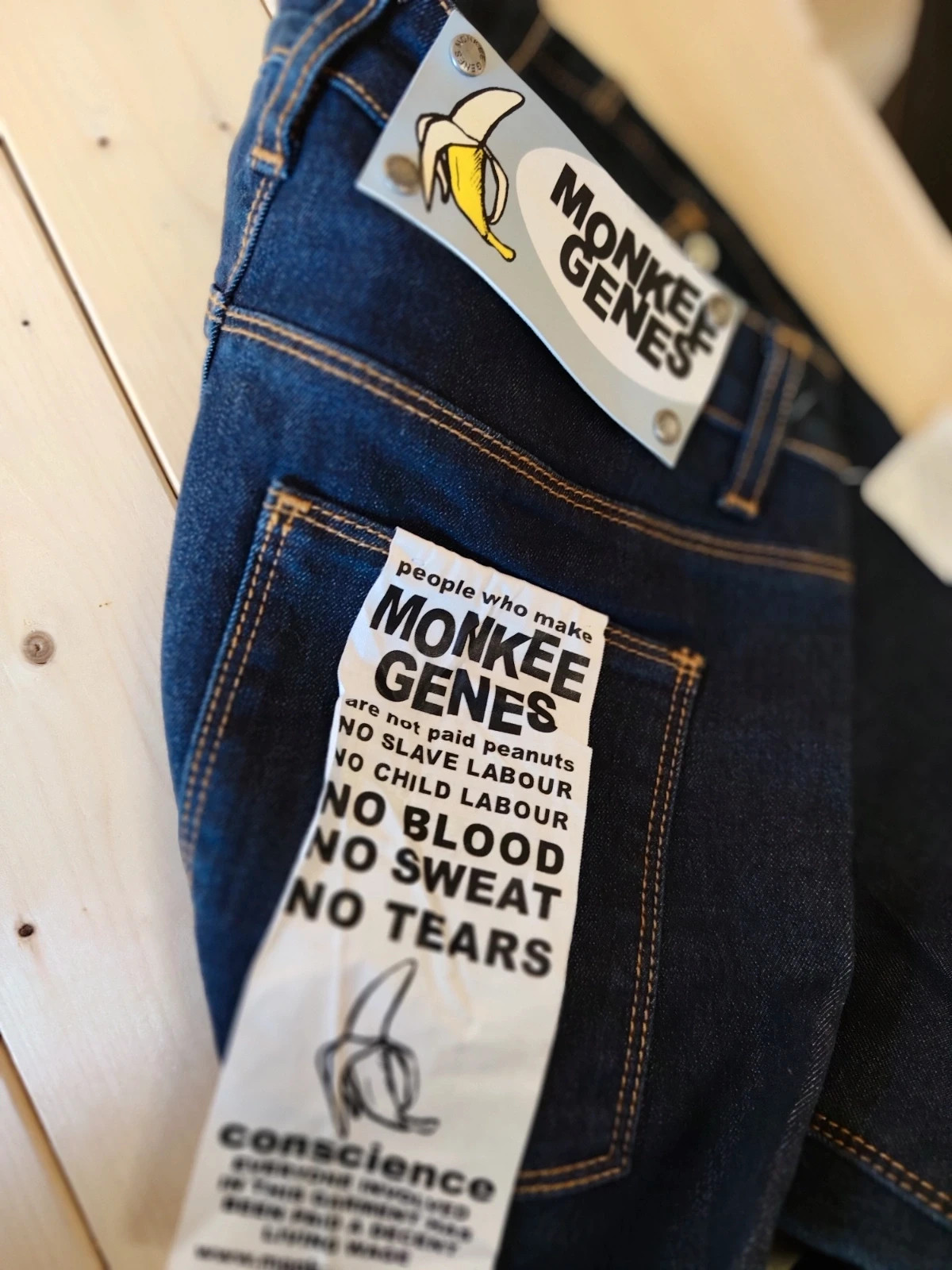 Jean Monkee Genes - Éthique & Bio - Neuf avec Étiquettes – Monkee Genes – taille S 2