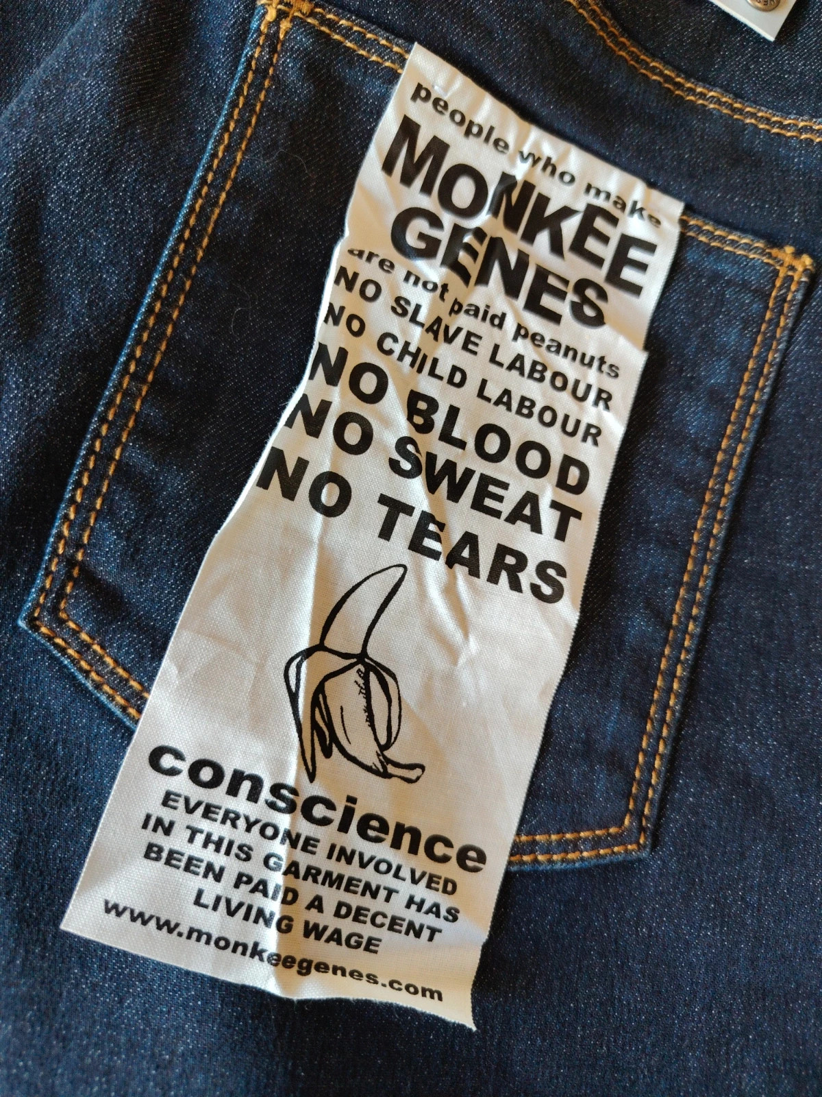 Jean Monkee Genes - Éthique & Bio - Neuf avec Étiquettes – Monkee Genes – taille S 4