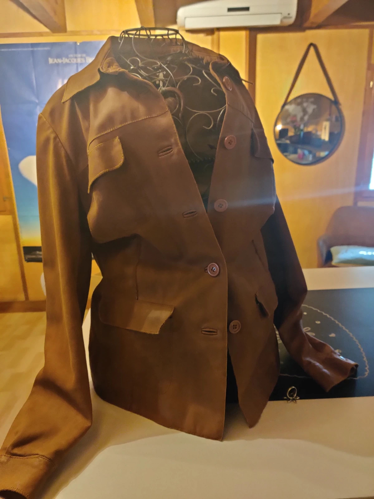 Veste femme peau retournée