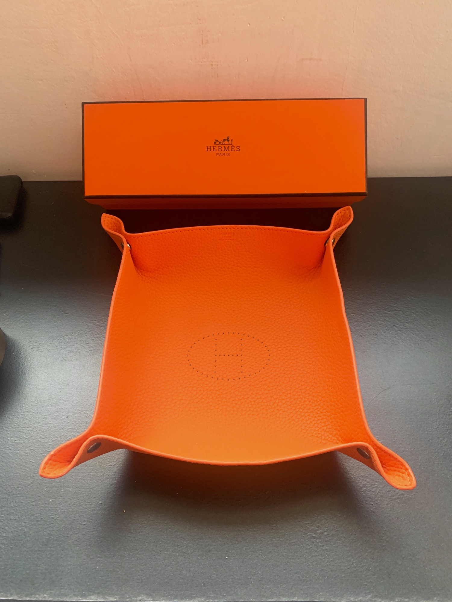 Hermès H Evelyne Mises et Relances – Vide-poche orange