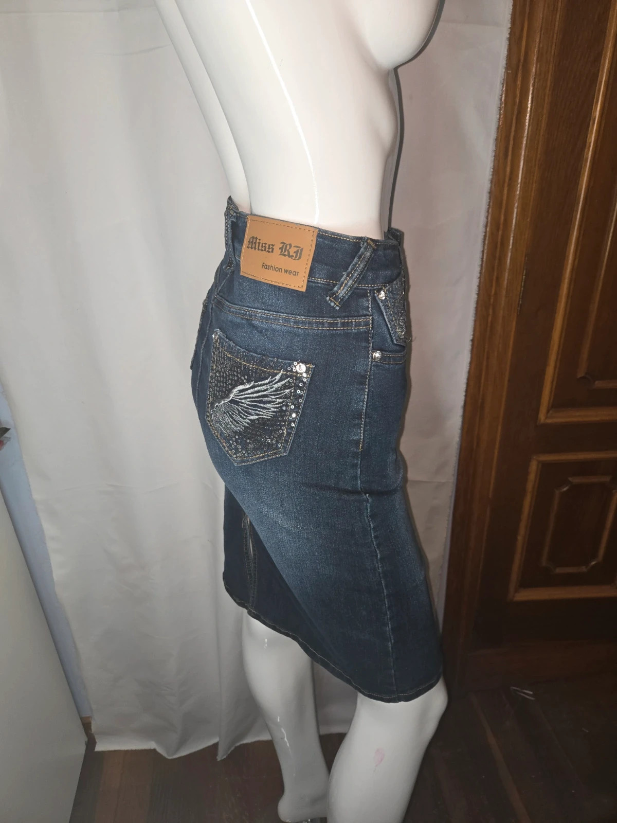 Falda vaquera midi Miss RJ - Talla 34 (Niña / Juvenil) – Miss RJ – taille 11 ans / 146 cm 3