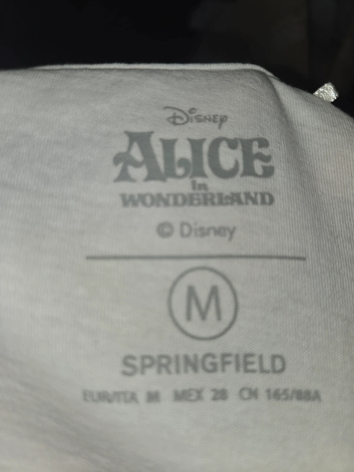Camiseta blanca de Alicia en el País de las Maravillas (Disney)springfield talla M – Springfield – taille M / 38 / 10 2