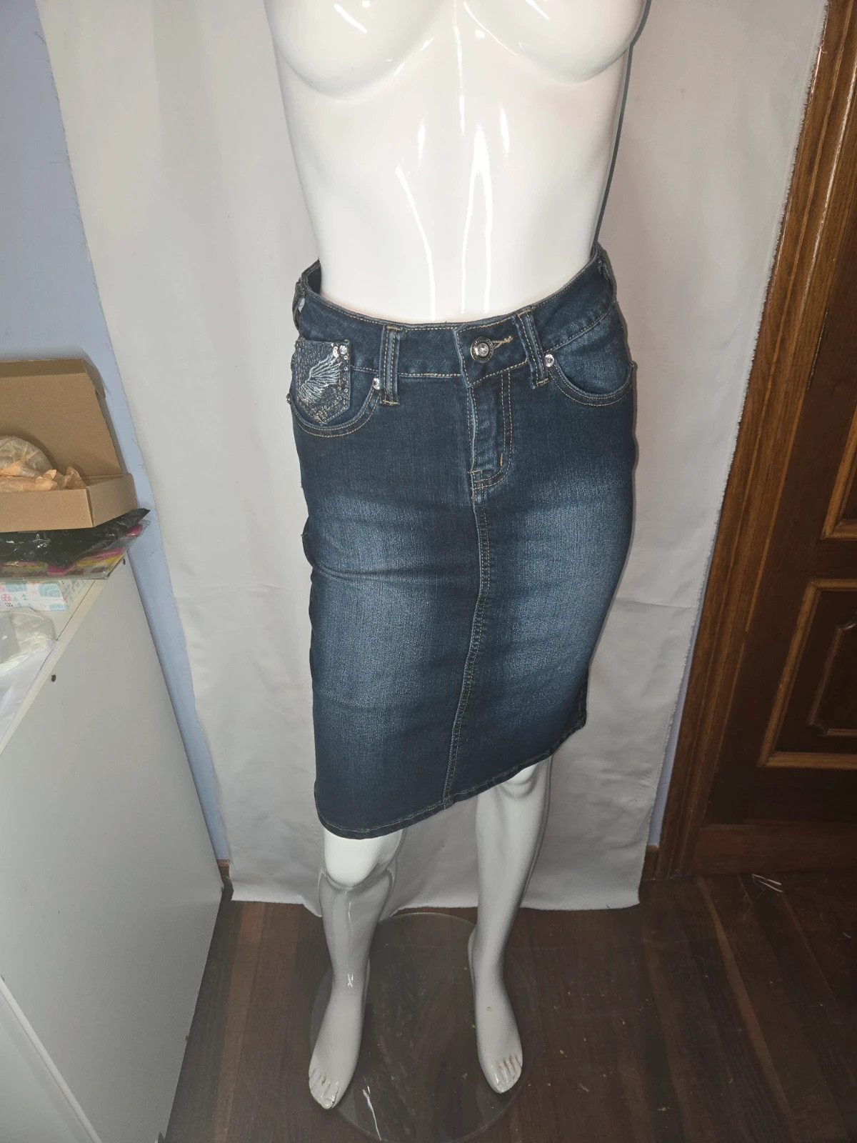 Falda vaquera midi Miss RJ - Talla 34 (Niña / Juvenil) – Miss RJ – taille 11 ans / 146 cm 2
