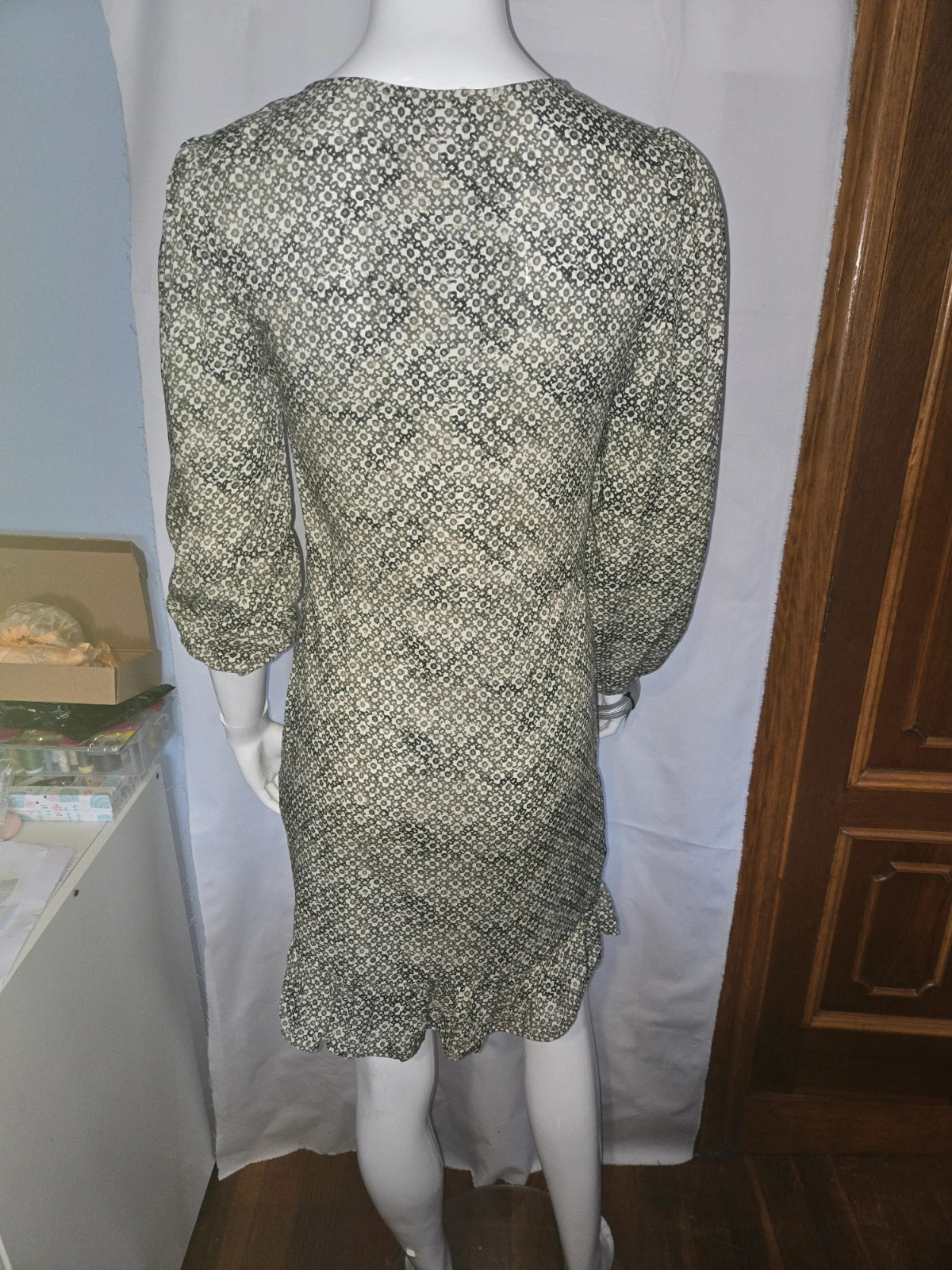 Vestido corto estampado fruncido Mango (Talla M) – mango teen – taille M / 38 / 10 4