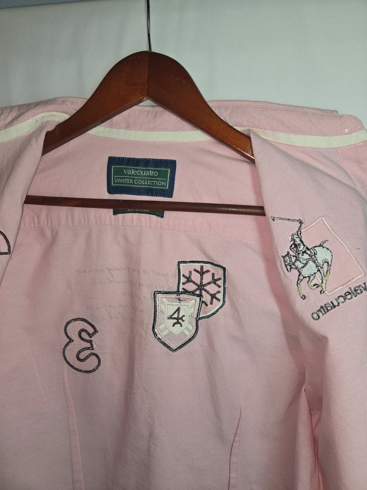 Camisa rosa Valecuatro estilo polo – Talla L (corte entallado) – Valecuatro – taille L / 40 / 12 4