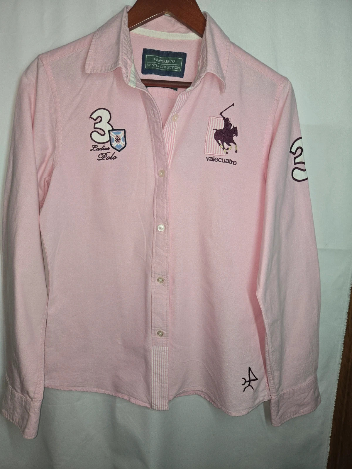 Camisa rosa Valecuatro estilo polo – Talla L (corte entallado)