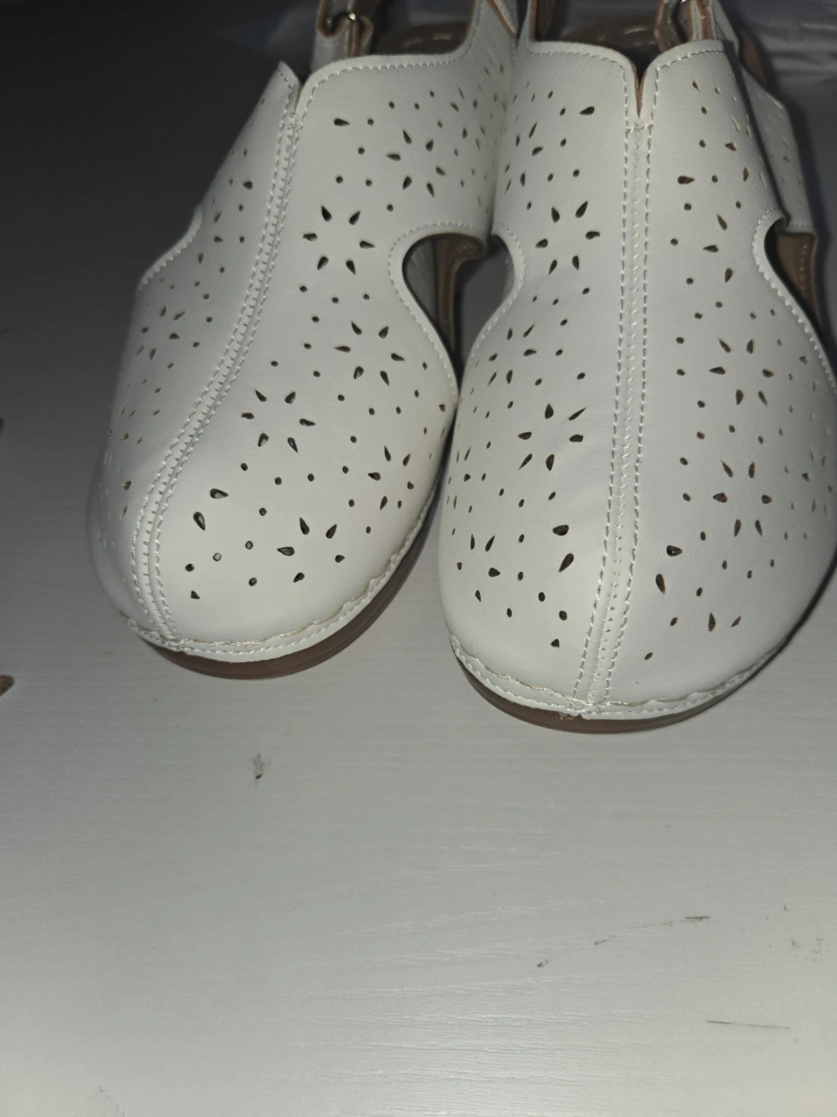 Sandalias de cuña blancas caladas - Talla 38 – nipaxo – taille 38 2