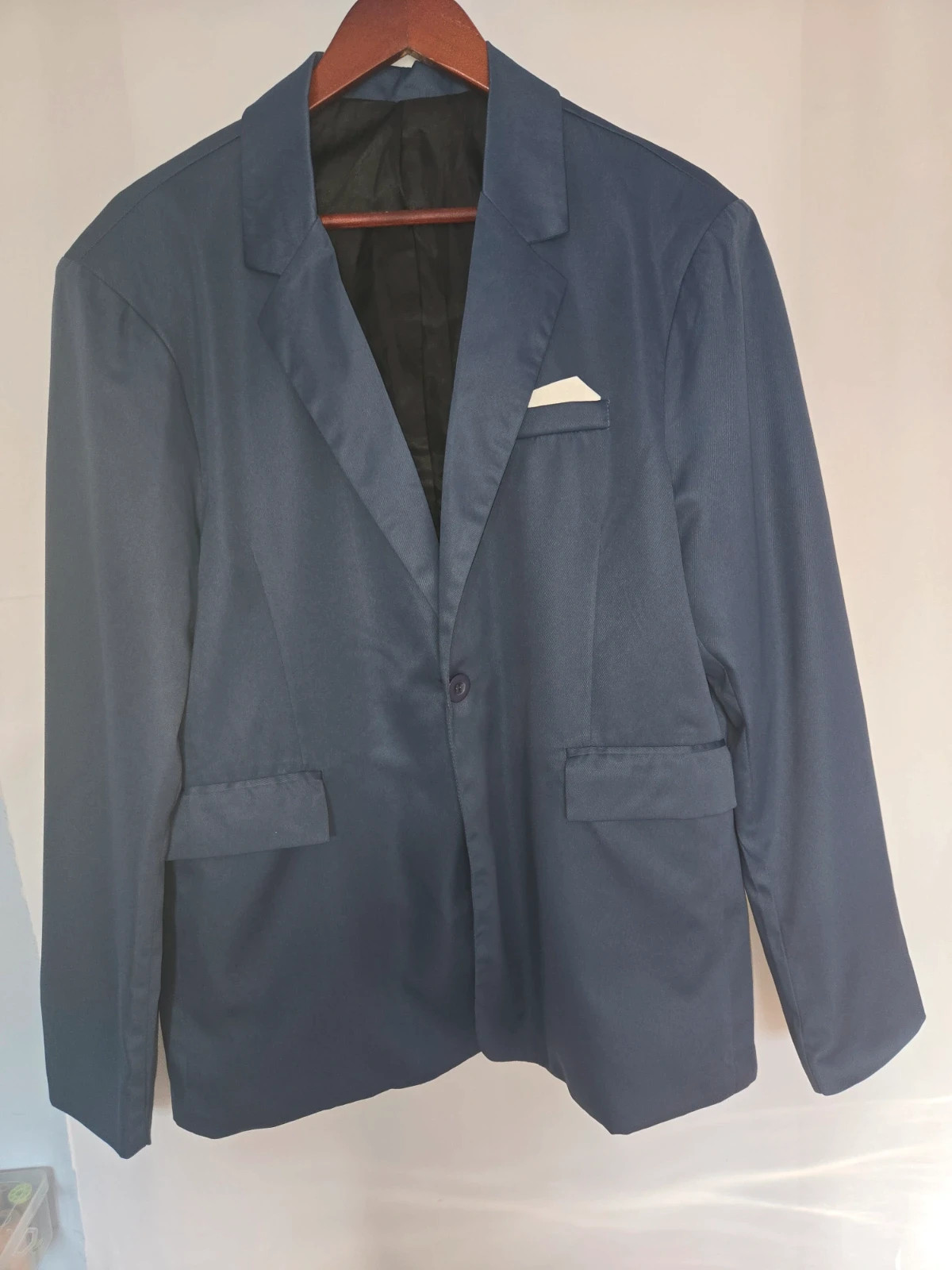Traje azul de dos piezas (Chaqueta + Pantalón recto) - Talla XL