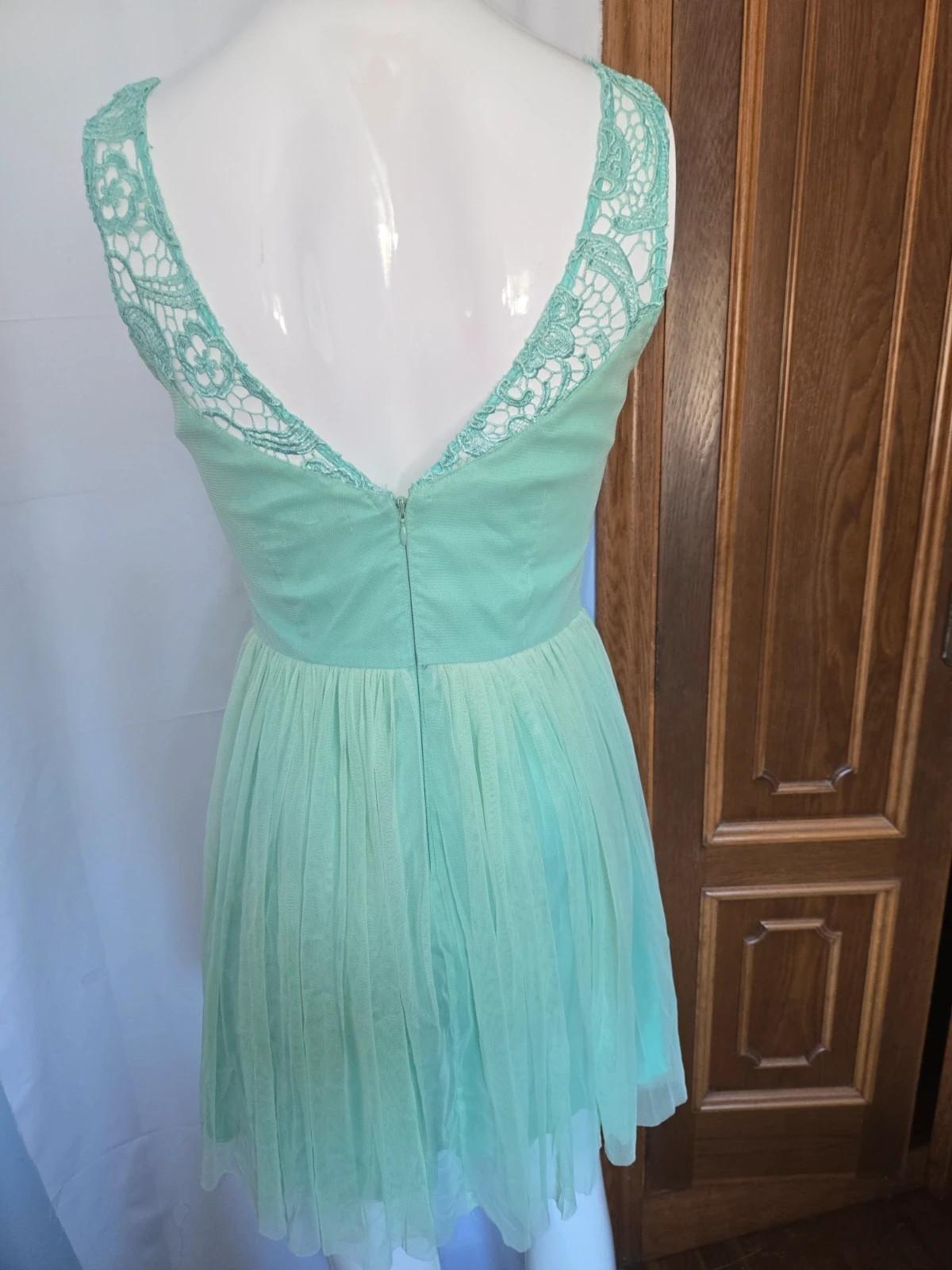 Vestido cóctel encaje y tul Lipsy London – Talla 34 – Lipsy – taille XS / 34 / 6 3