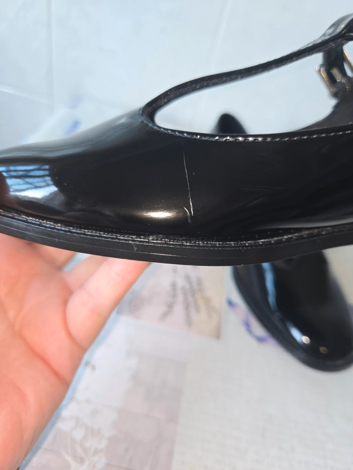 Zapatos T-Strap charol negro Zara - Talla 39 – Zara – taille 39 4