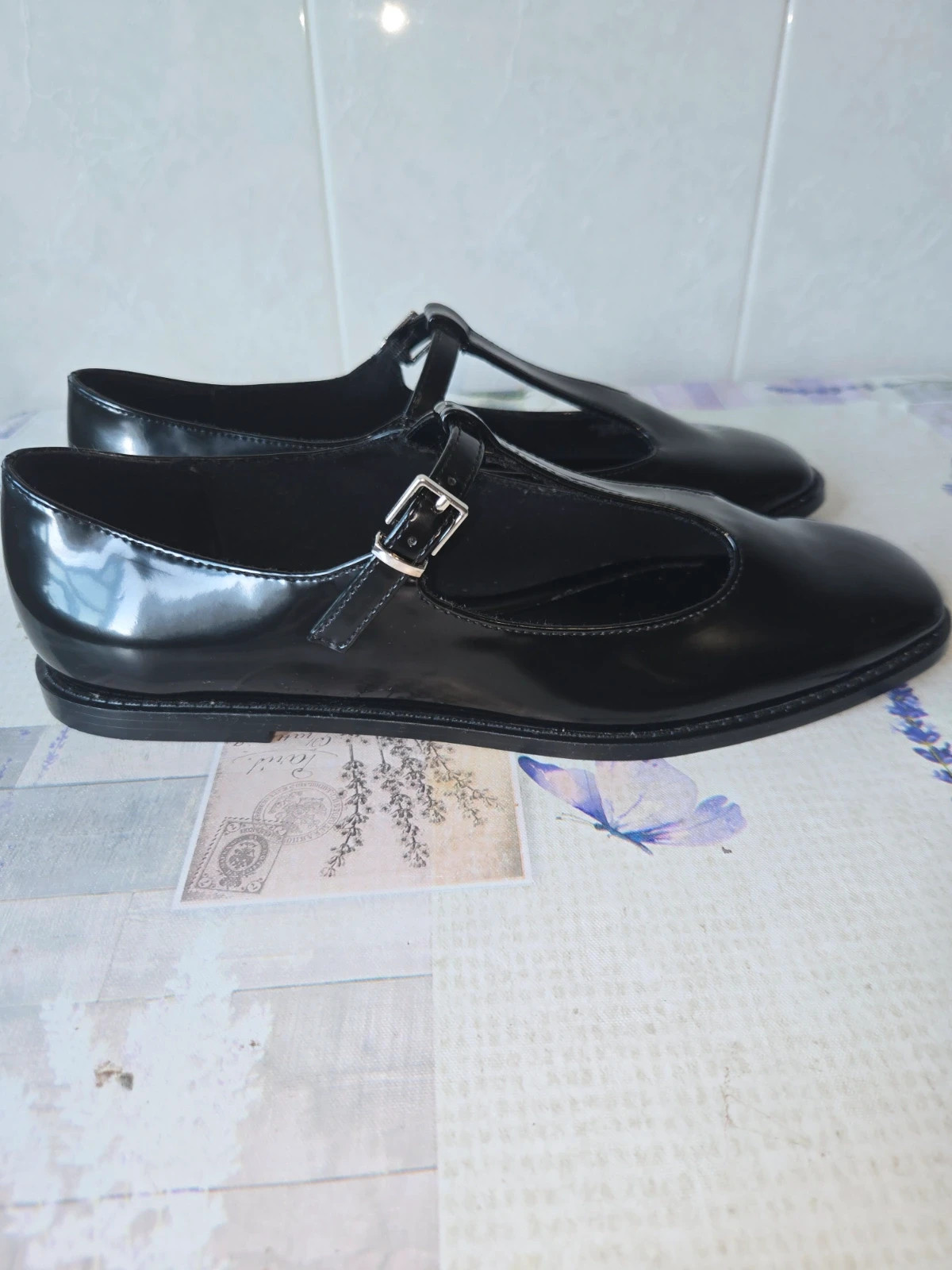 Zapatos T-Strap charol negro Zara - Talla 39 – Zara – taille 39 2