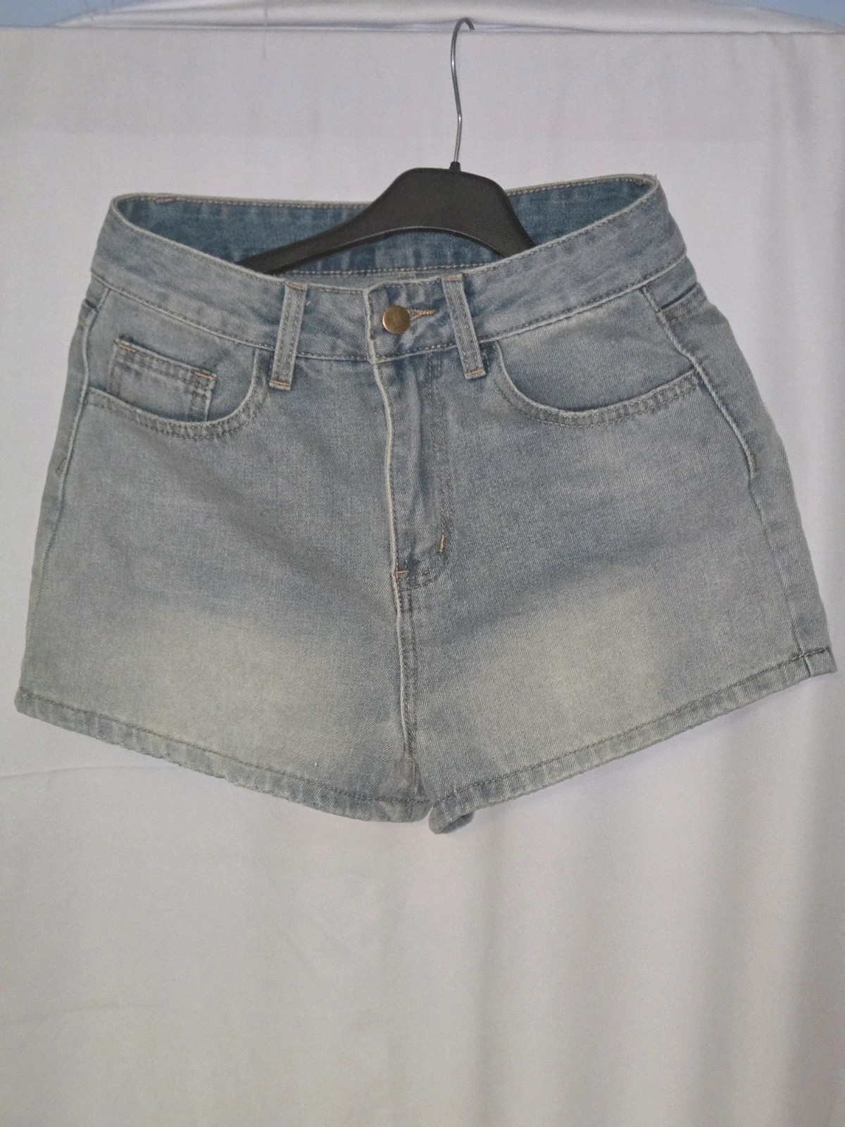 Shorts vaqueros tiro alto azul claro - Talla S