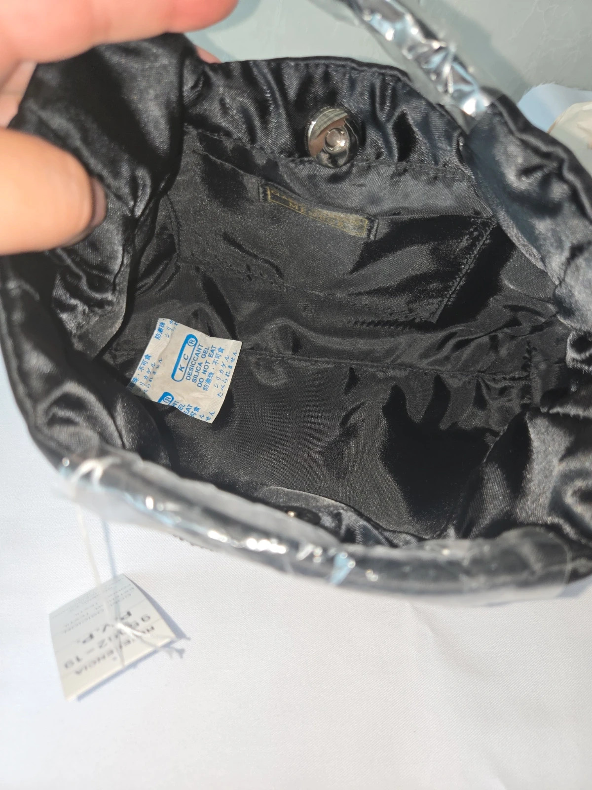 Bolso de fiesta Menbur negro con pedrería y abalorios / Clutch elegante – Menbur 5