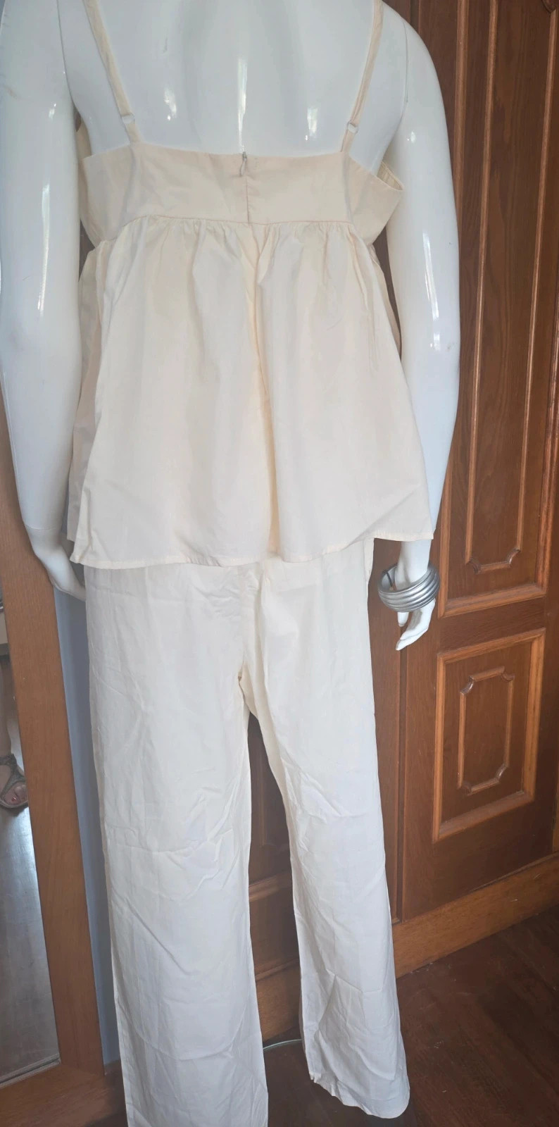 Conjunto dos piezas beige/crema (Top + Pantalón fluido) - Talla XL – Local – taille XL / 42 / 14 4
