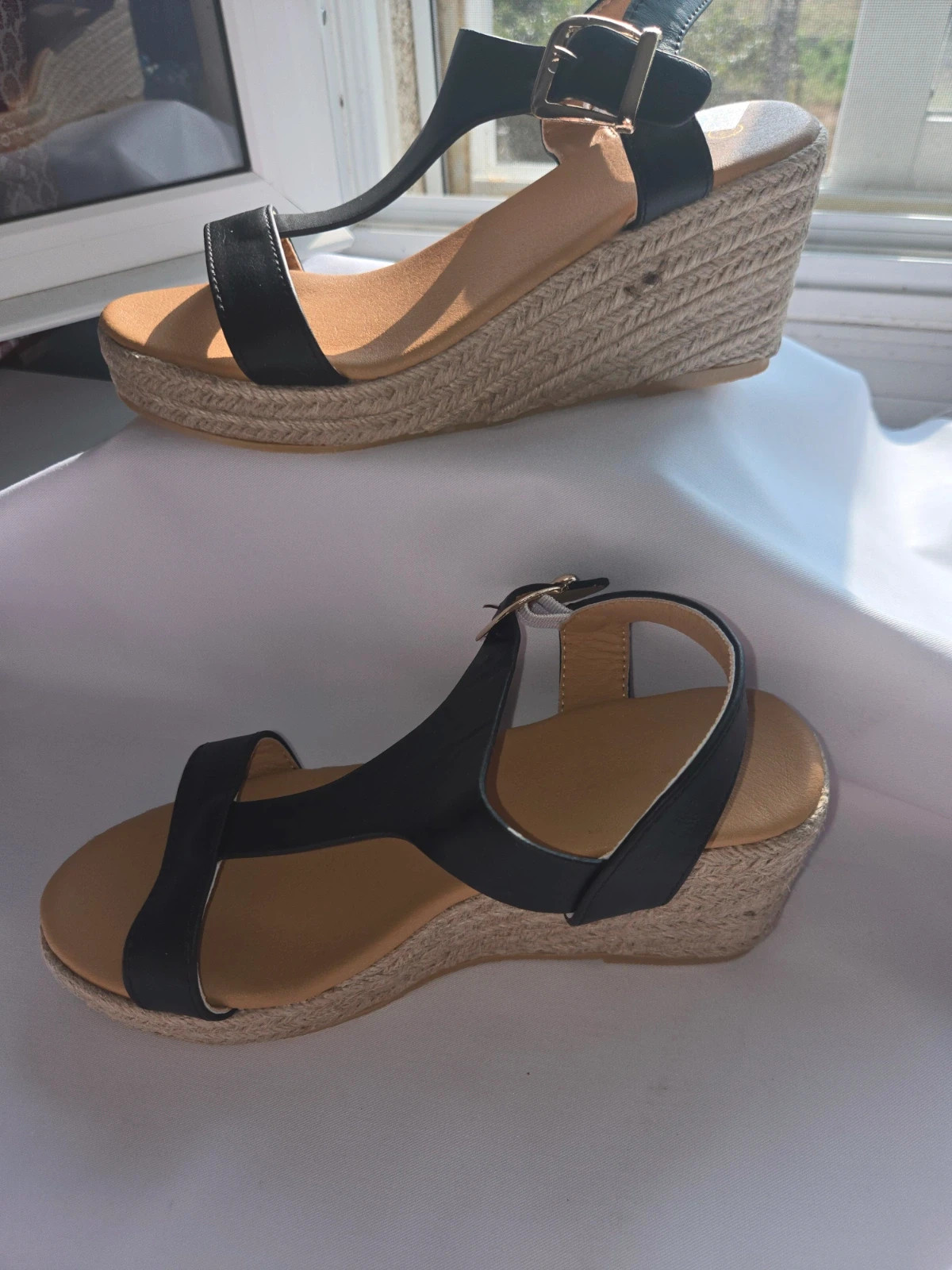 Sandalias de cuña de esparto / plataforma - Talla 38 – Local – taille 38 2