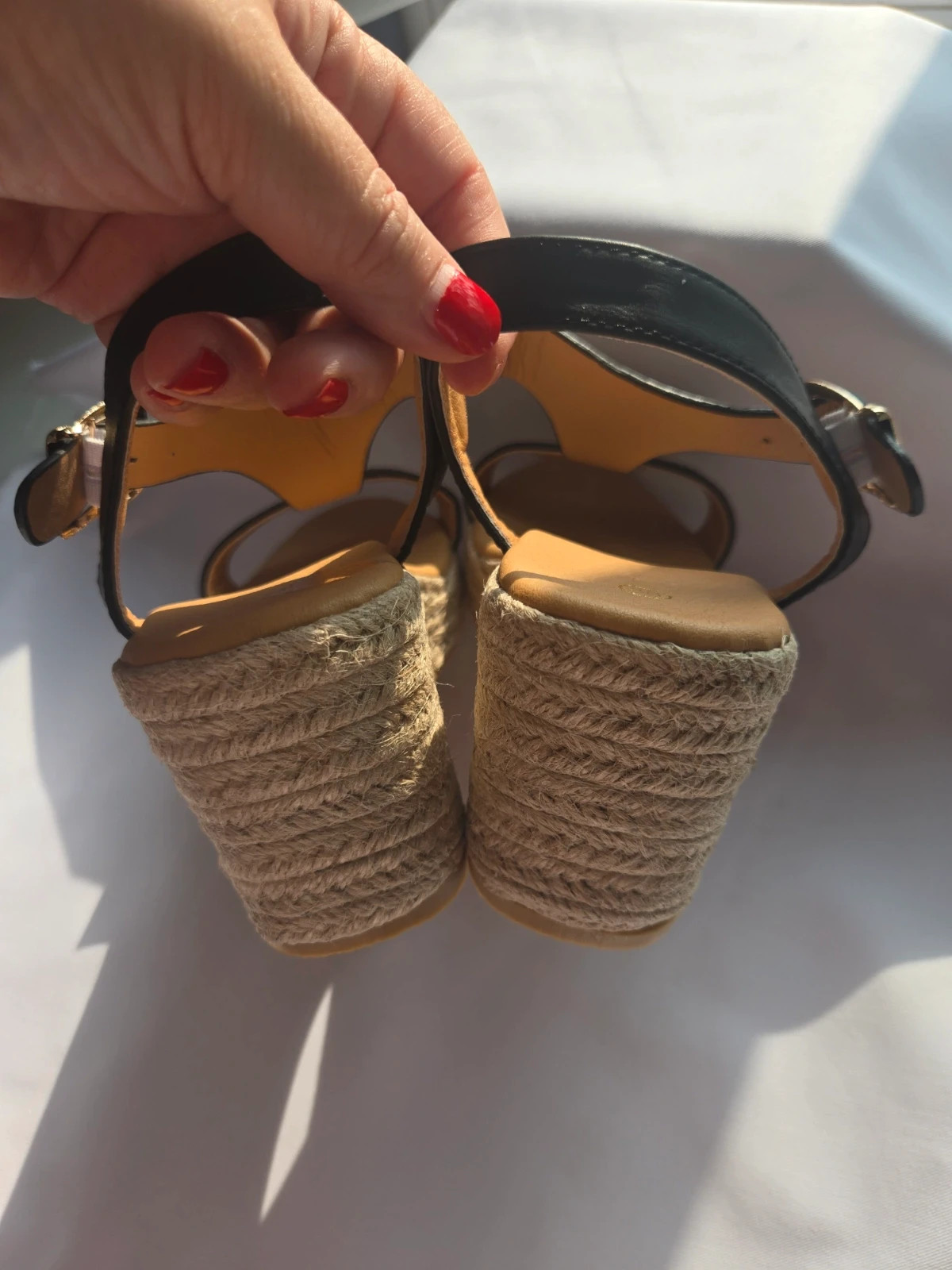 Sandalias de cuña de esparto / plataforma - Talla 38 – Local – taille 38 3