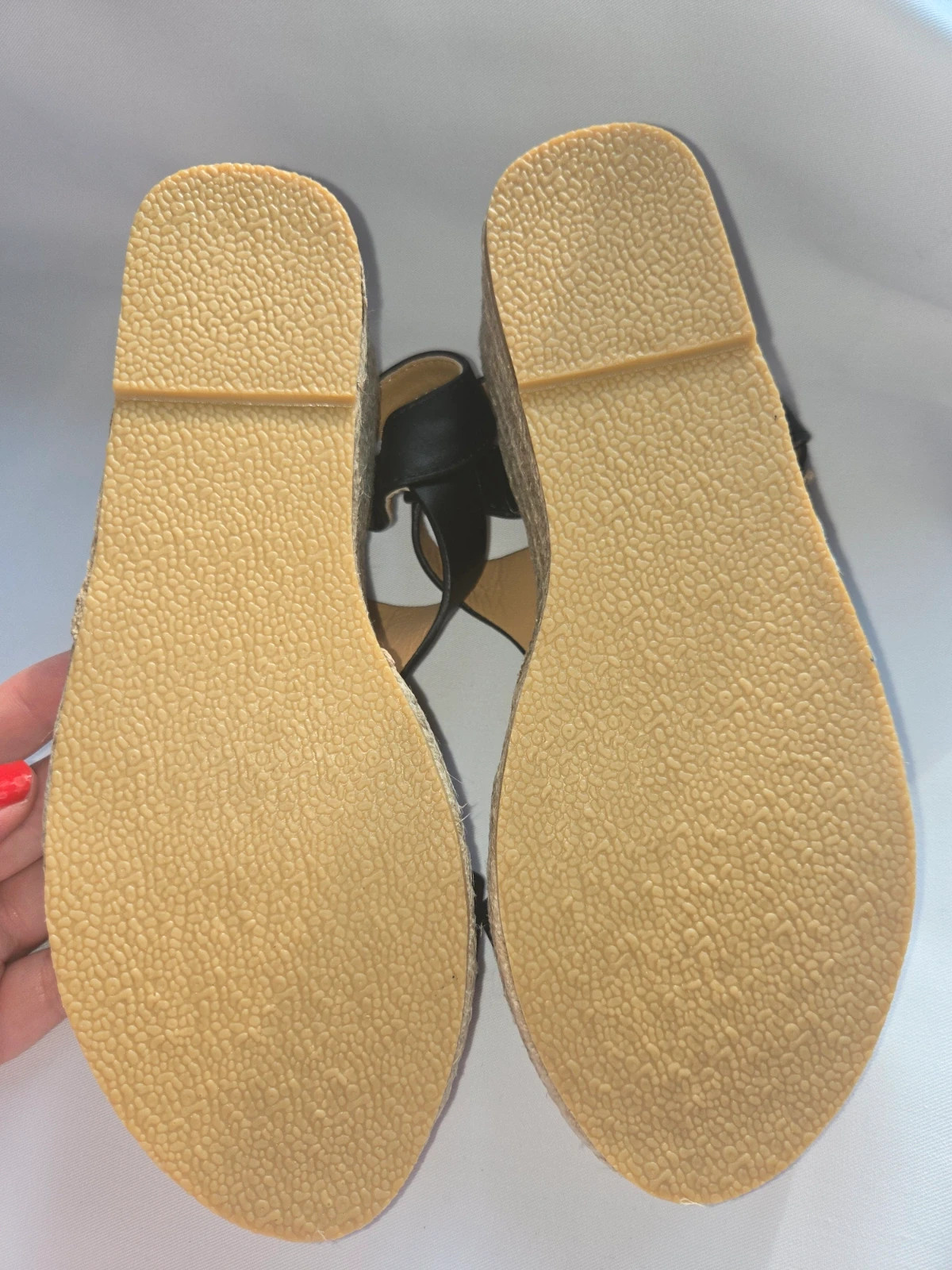 Sandalias de cuña de esparto / plataforma - Talla 38 – Local – taille 38 5