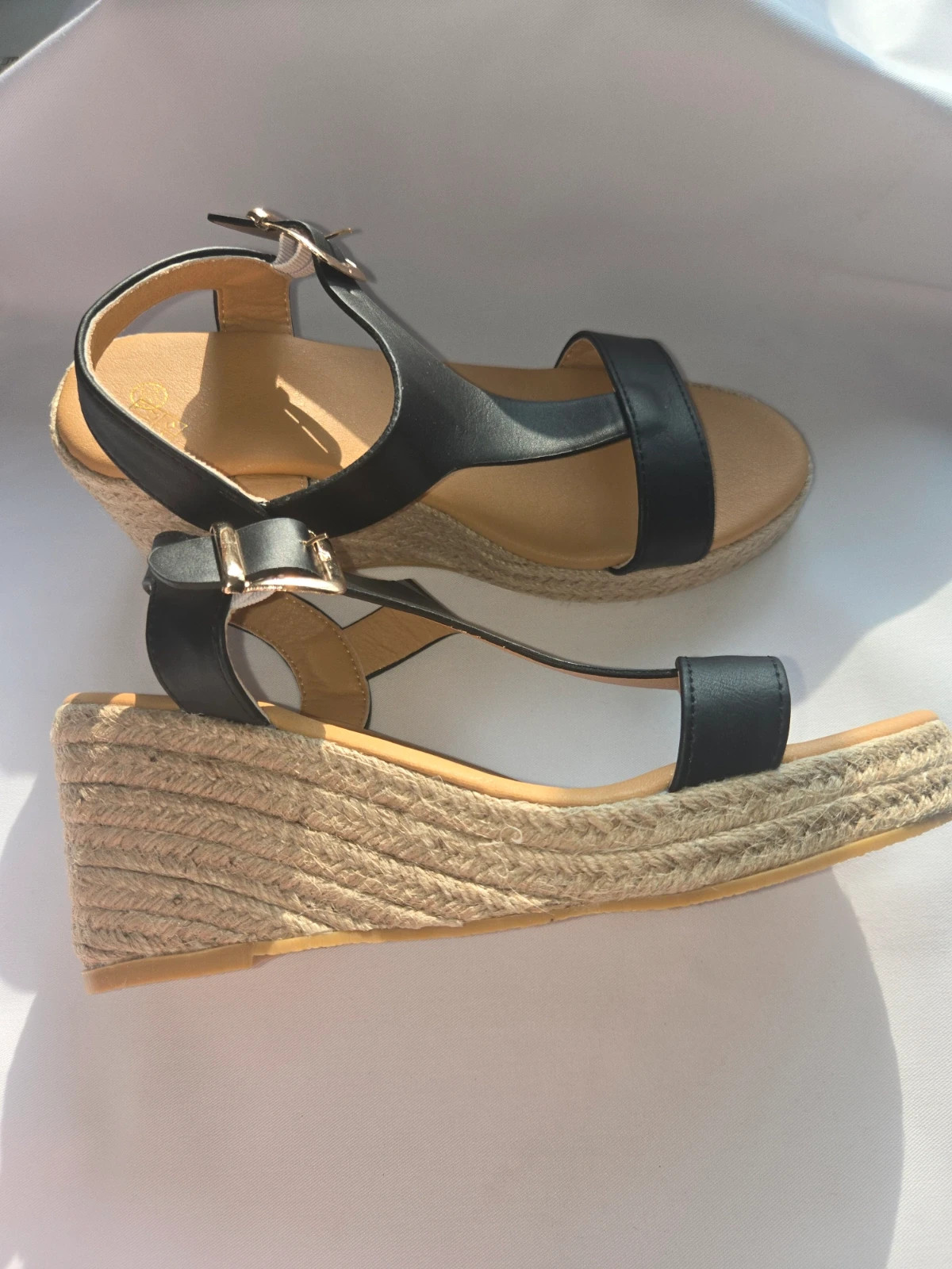 Sandalias de cuña de esparto / plataforma - Talla 38 – Local – taille 38 4