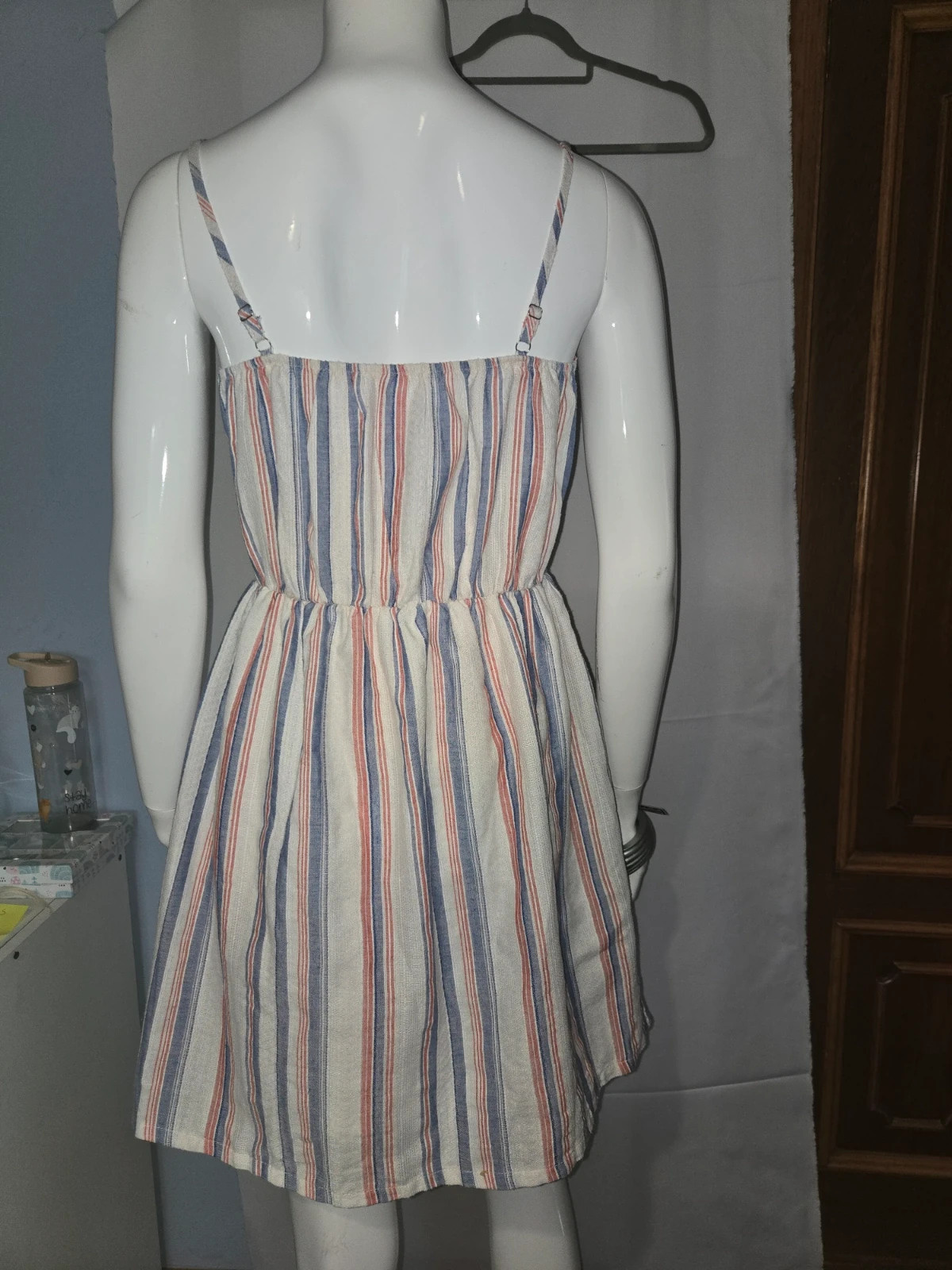 Vestido veraniego de rayas con botones y bolsillos midi vintage – Local – taille Taille unique 2