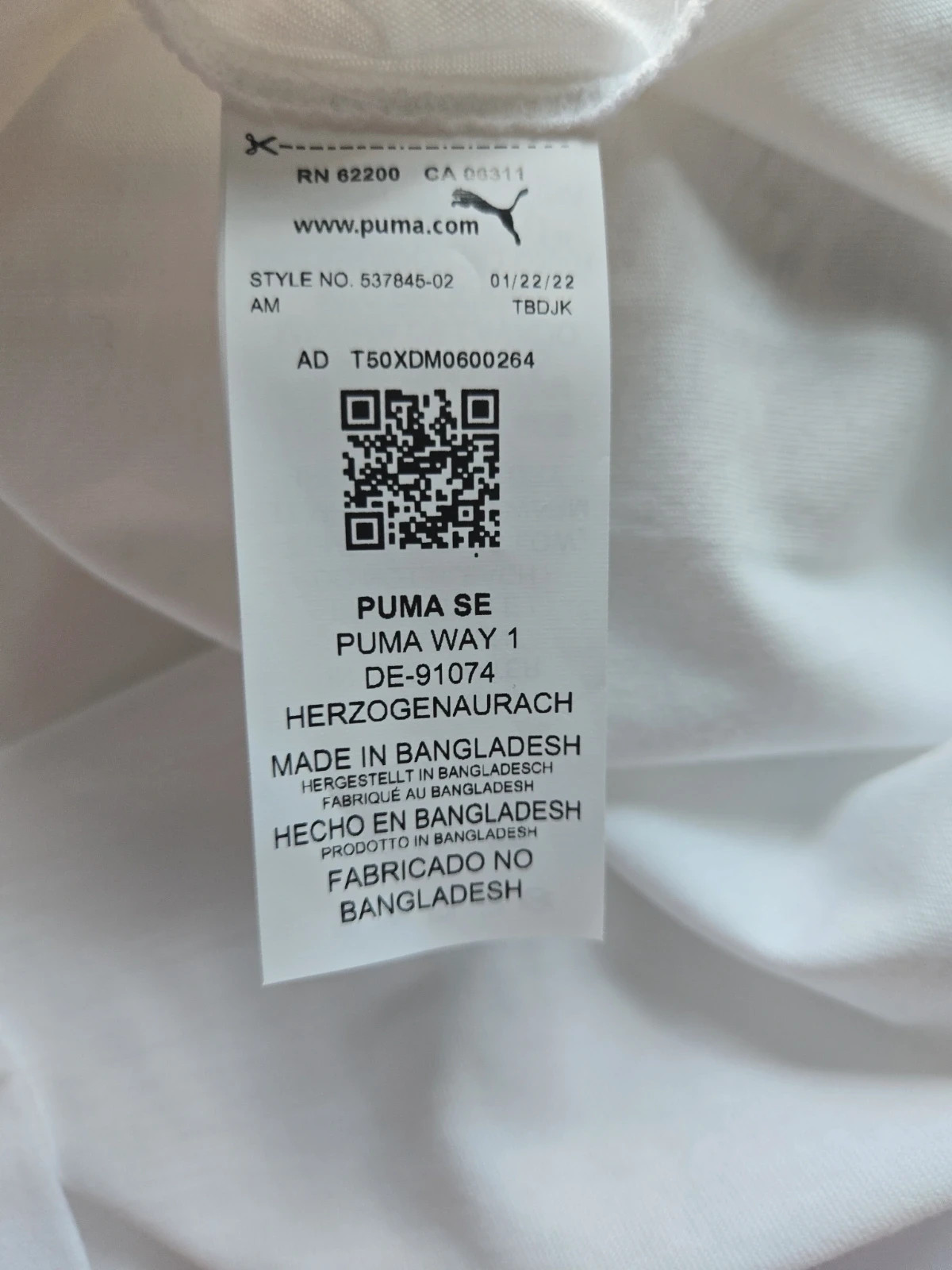 Camiseta PUMA "Summer Squeeze" Blanca con Limón – Talla M – Puma – taille M / 38 / 10 4