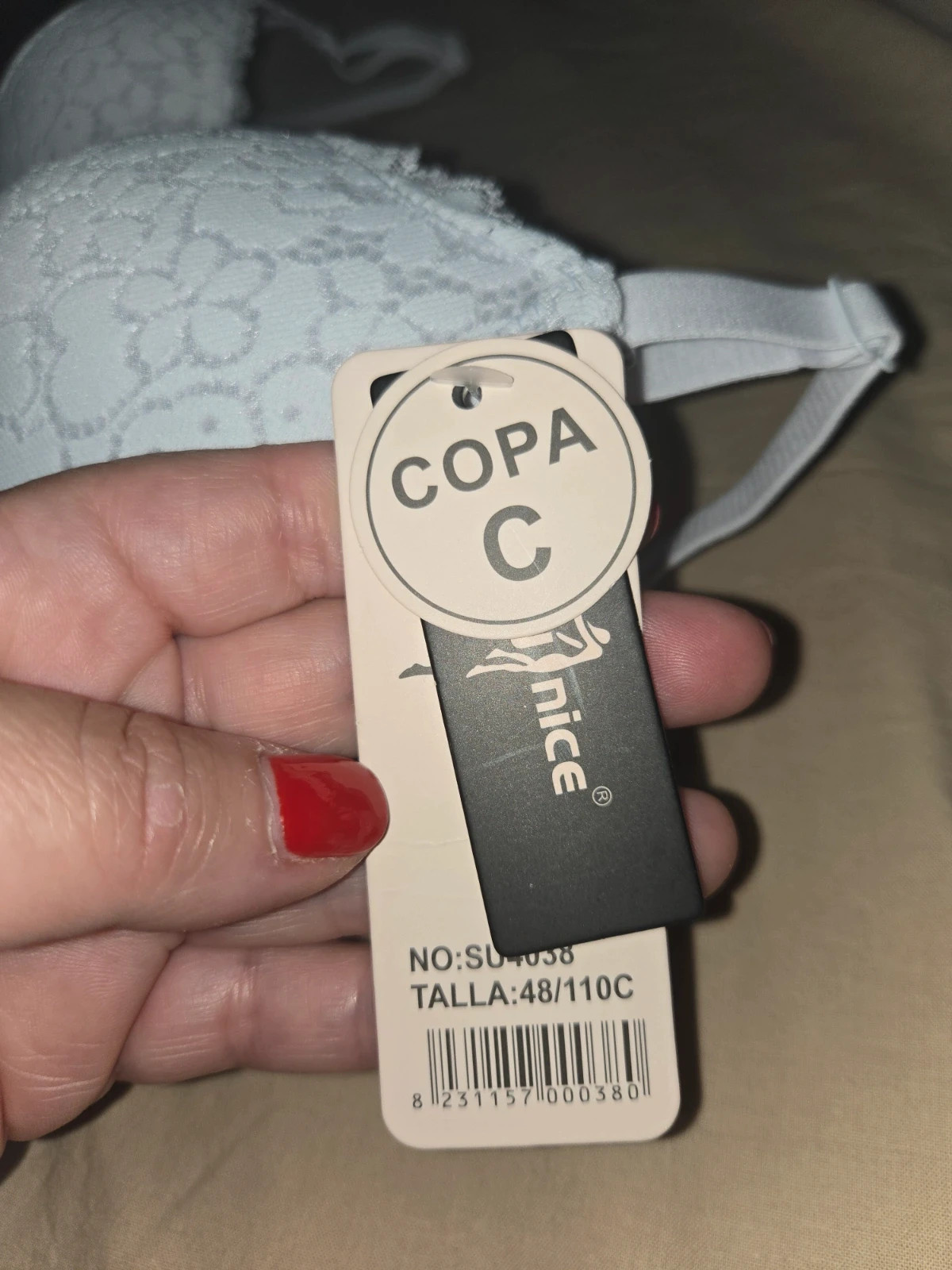 Sujetador de encaje blanco con aros y relleno - – Zexy nice – taille 95C 3