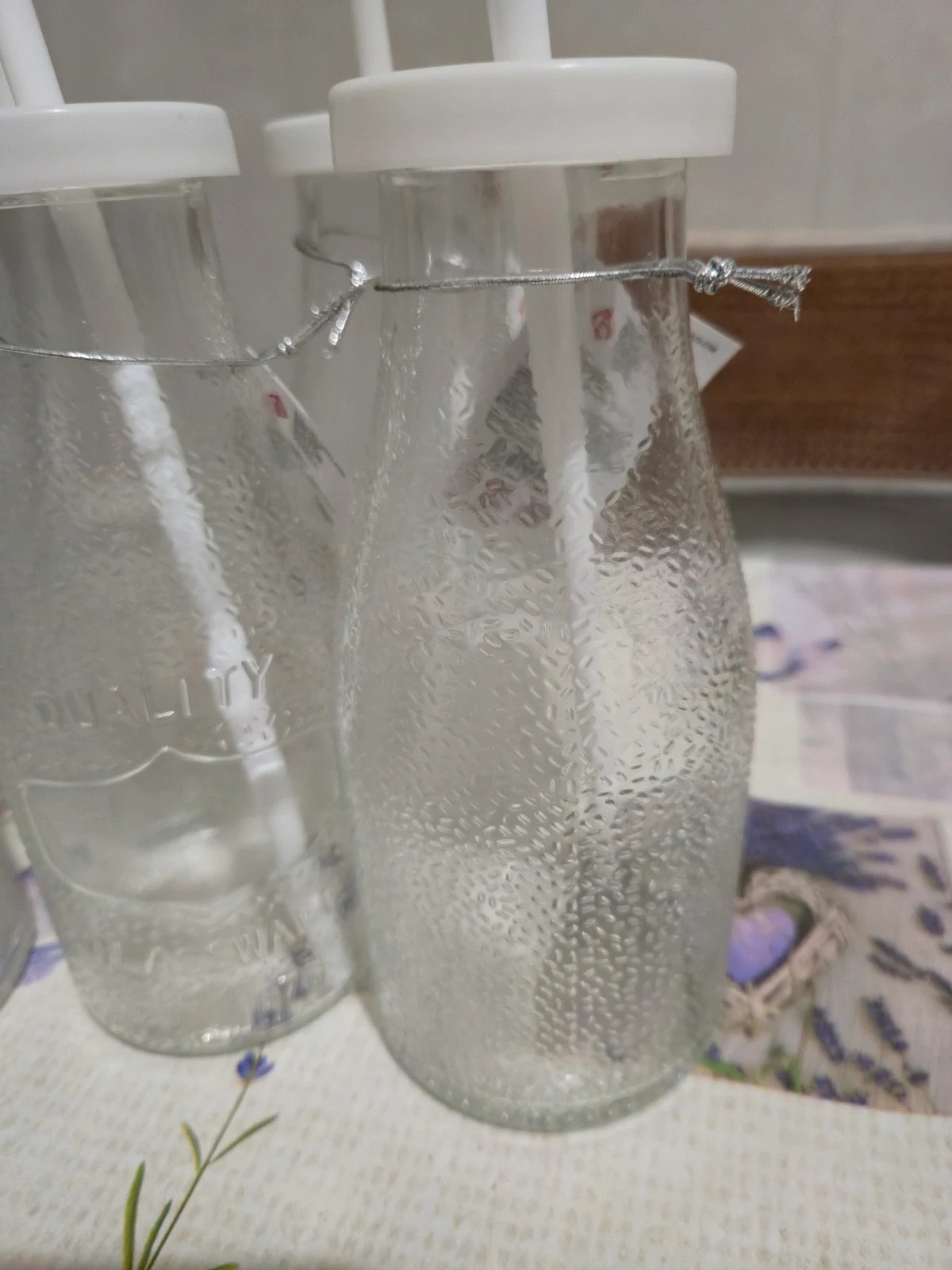 6 botellas con pajita – Cristal 2