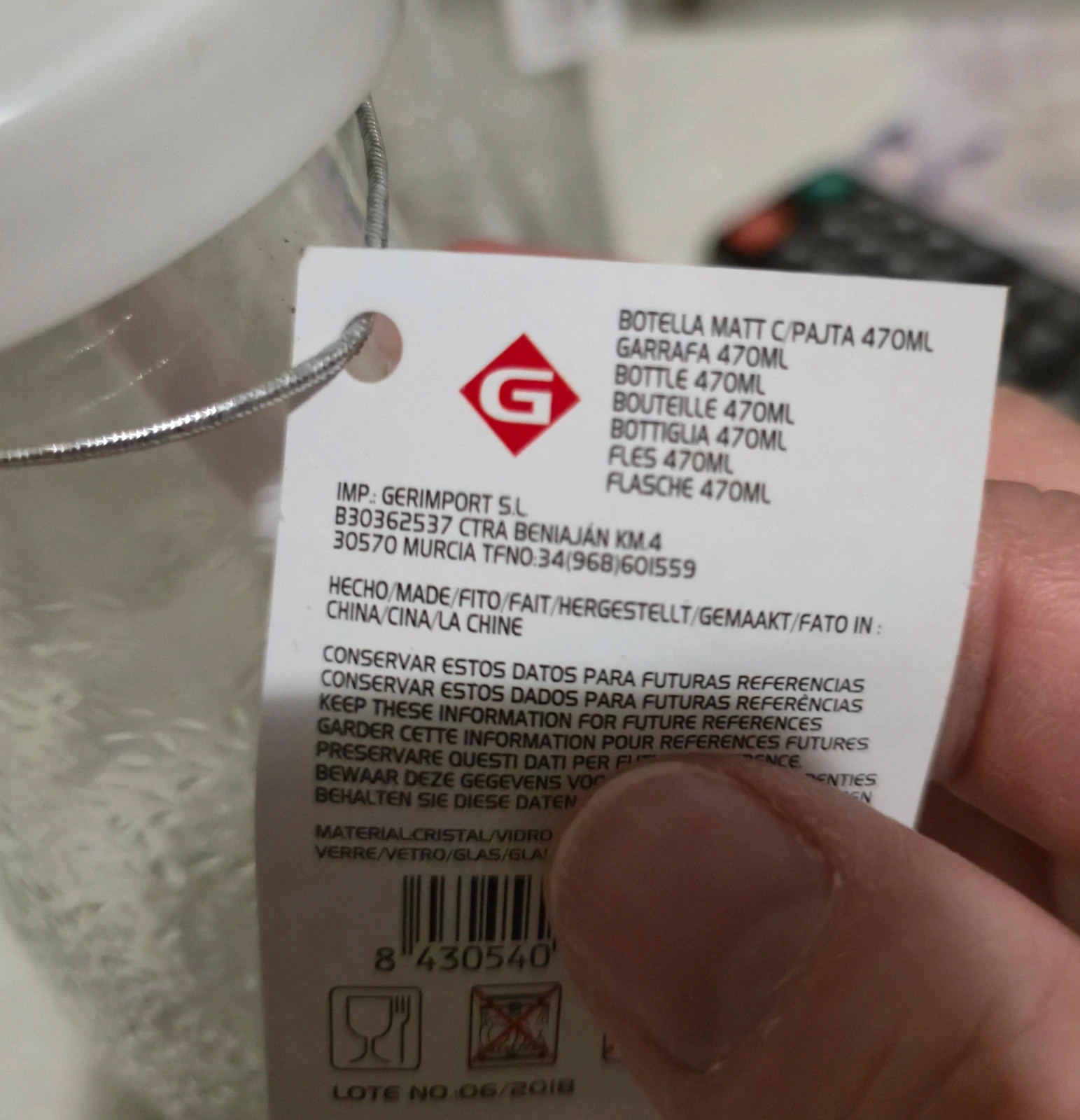 6 botellas con pajita – Cristal 3