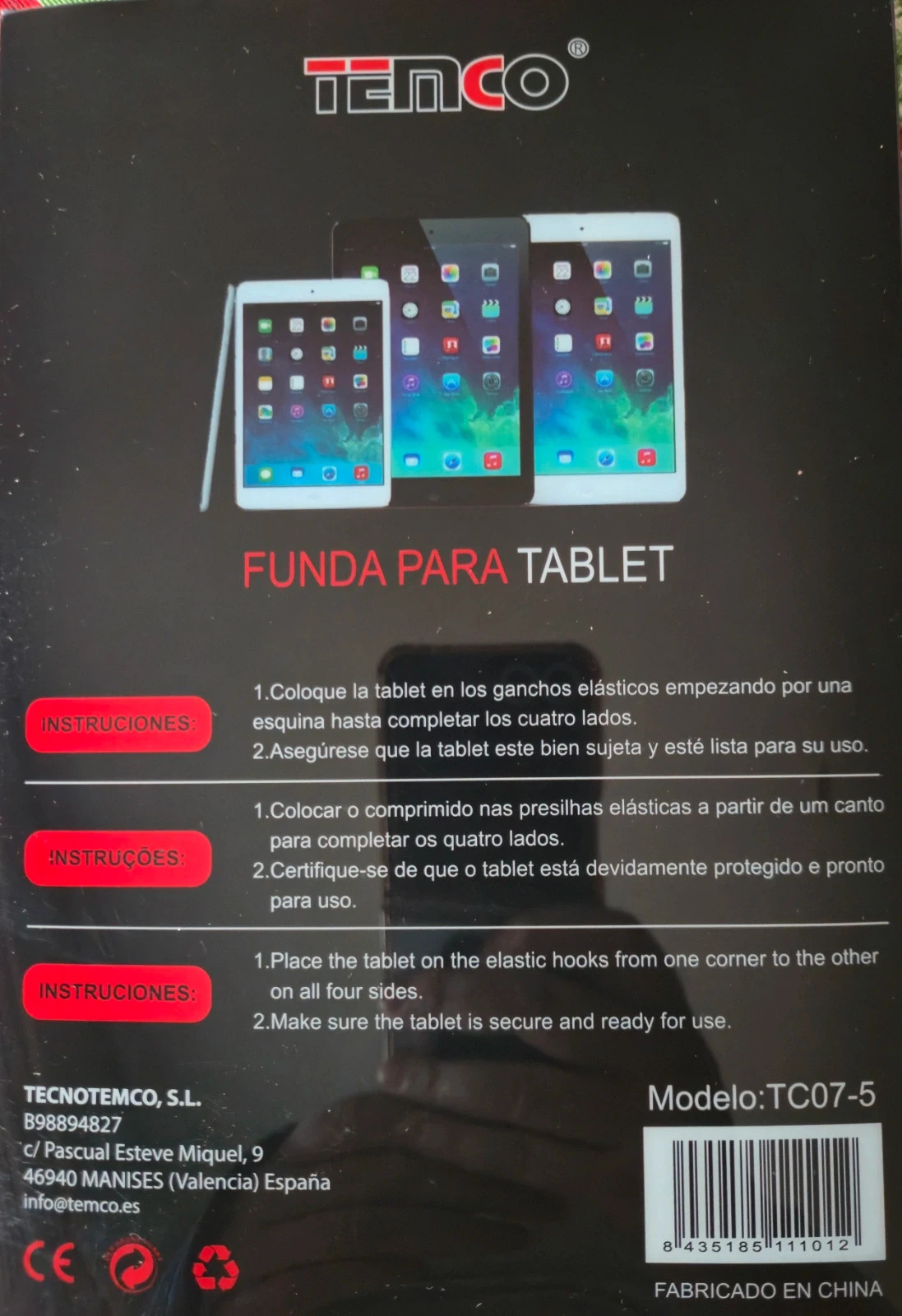 Funda para tablet de 7" – temco 2