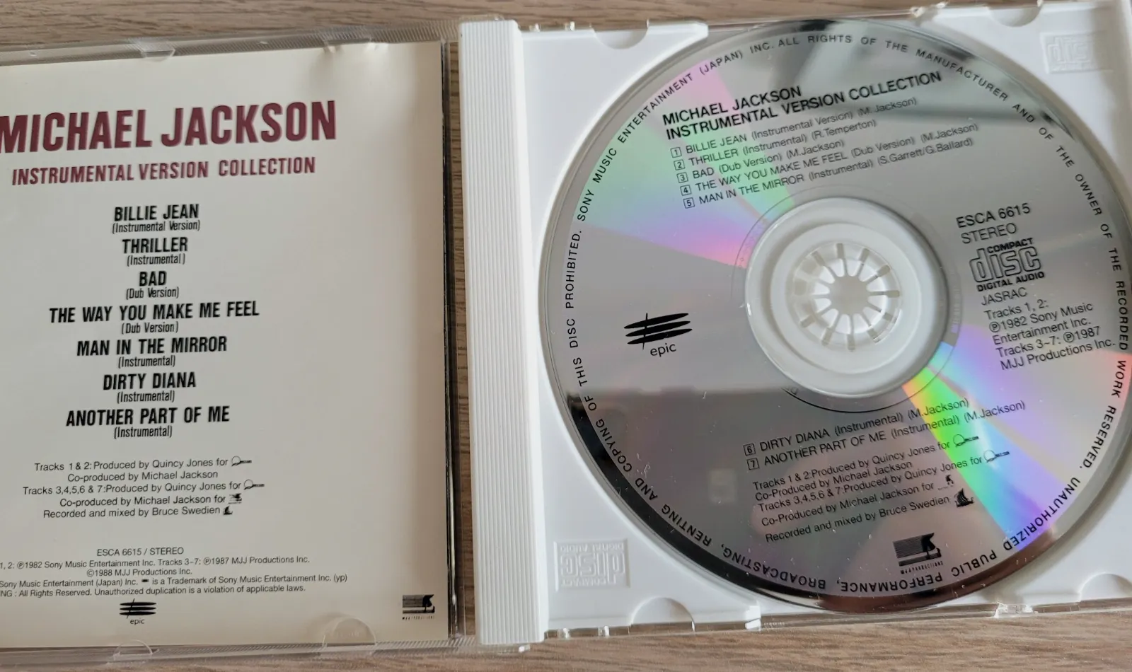 CD MJ collector instrumental in Japan – Version instrumental 3
