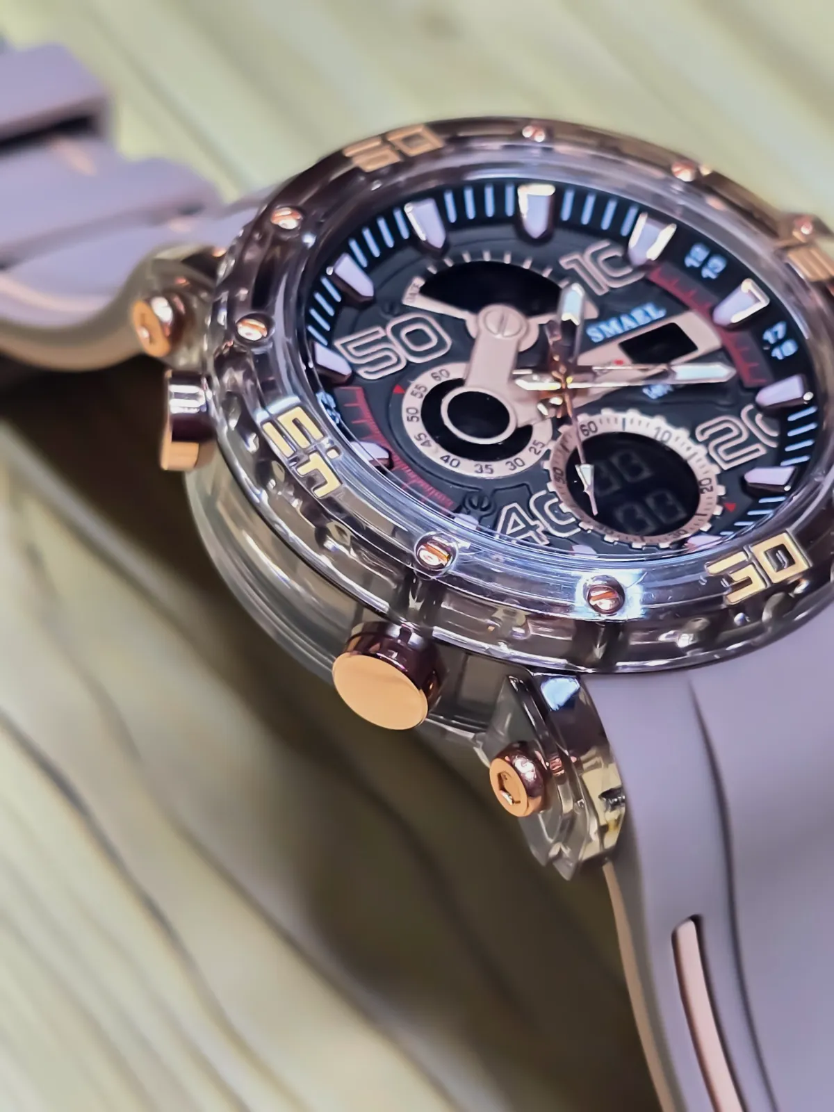 Dual Display Sports Watch Grey – SMAEL – taille Taille unique 3