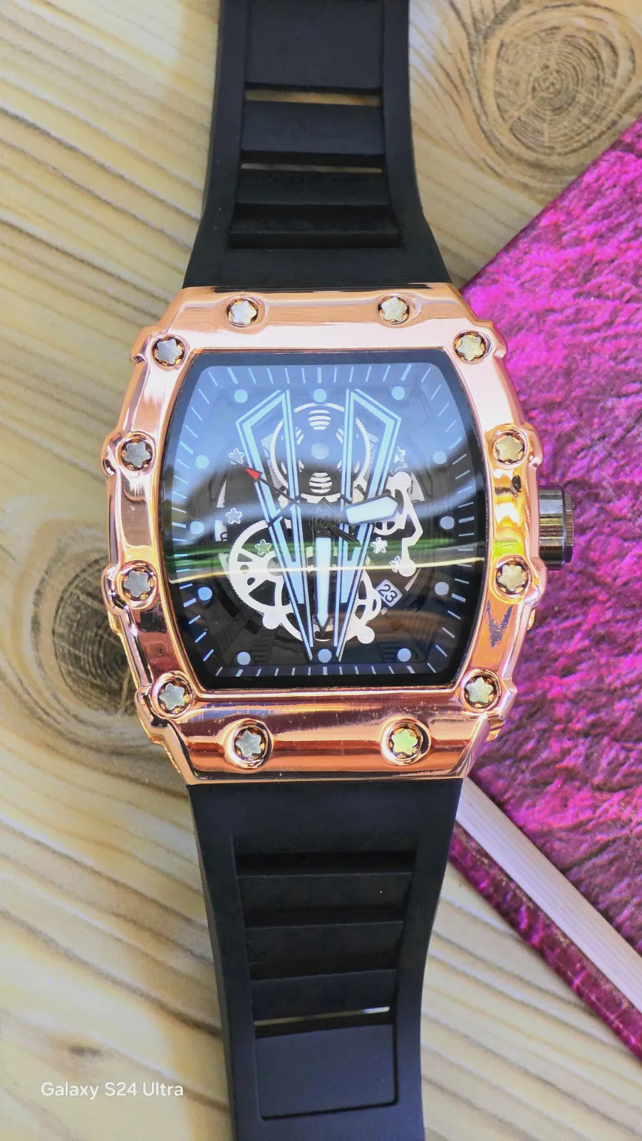Watch Rose Gold Black Strap – WATCH – taille Taille unique 2