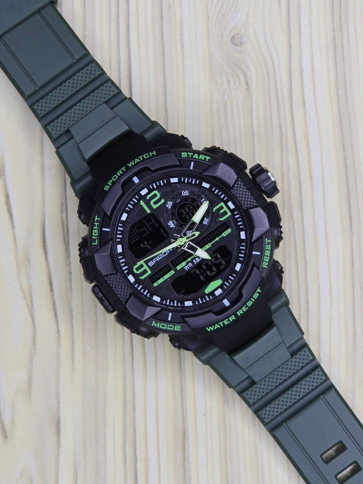 Sports Digital Watch Army Green – Sanda – taille S 3