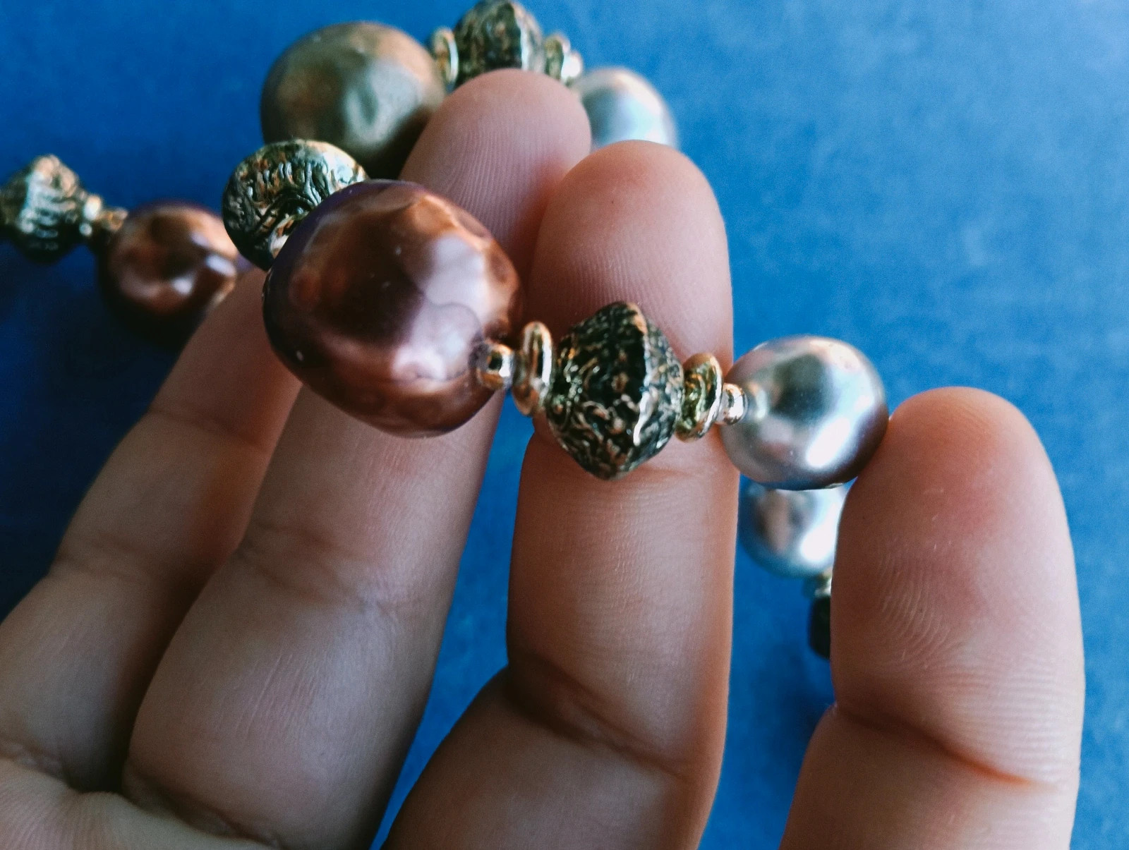 Chunky faux pearls statement necklace – Vintage Boutique 5