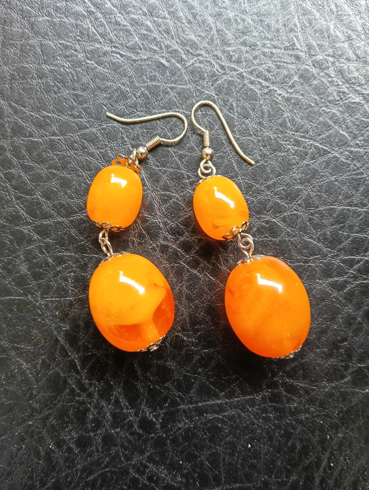 Vibrant Orange resine earrings – Vintage Chic