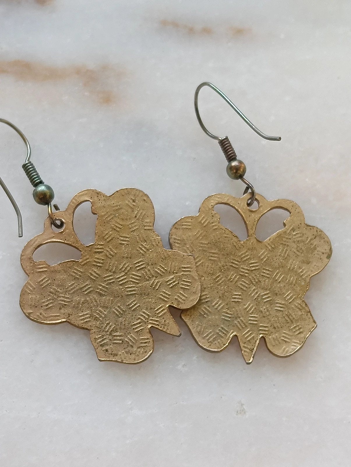 Boucles d'oreilles vintage cloisonné Papillón butterfly earrings Pendientes mariposa art deco – ArtDeco 4
