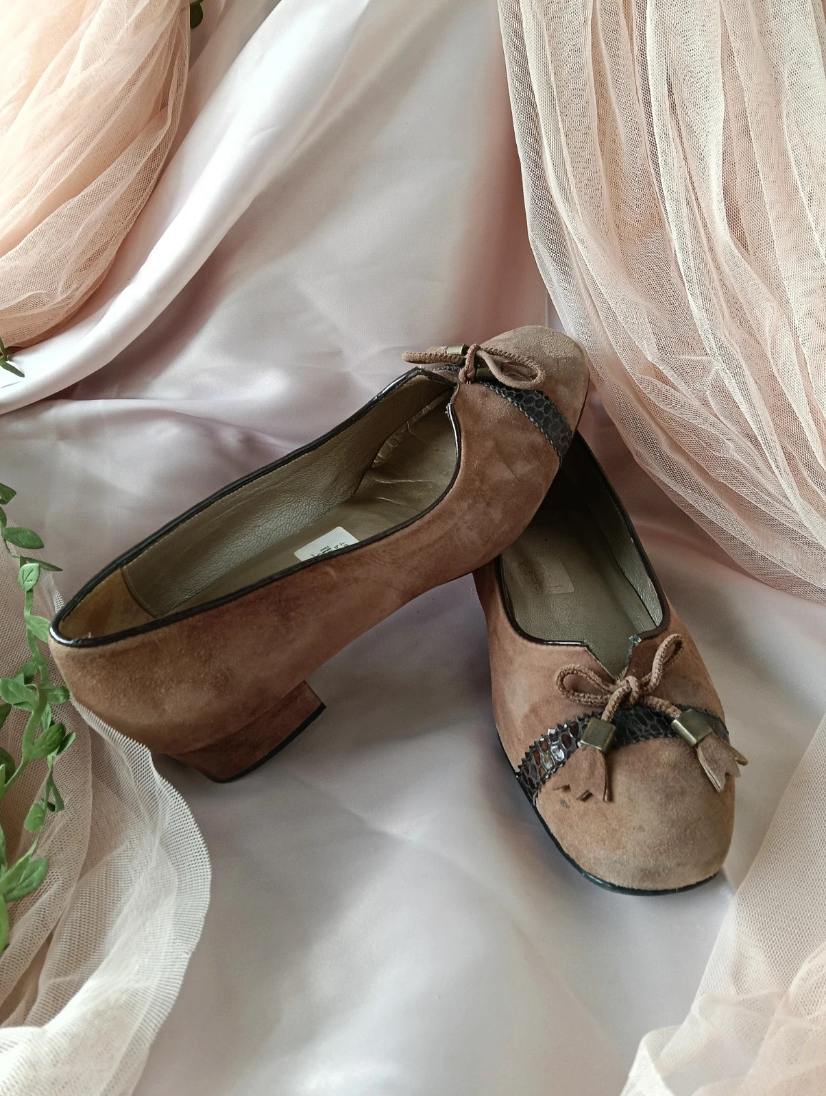 Bailarinas de ante marrón 37 – Vintage Chic – taille 37 2