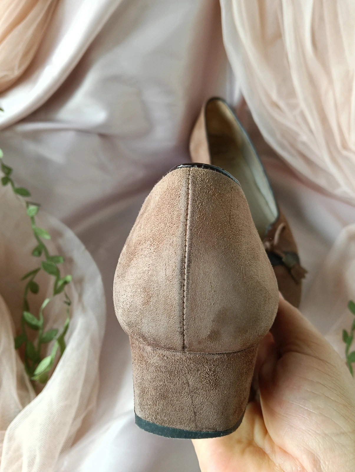 Bailarinas de ante marrón 37 – Vintage Chic – taille 37 5