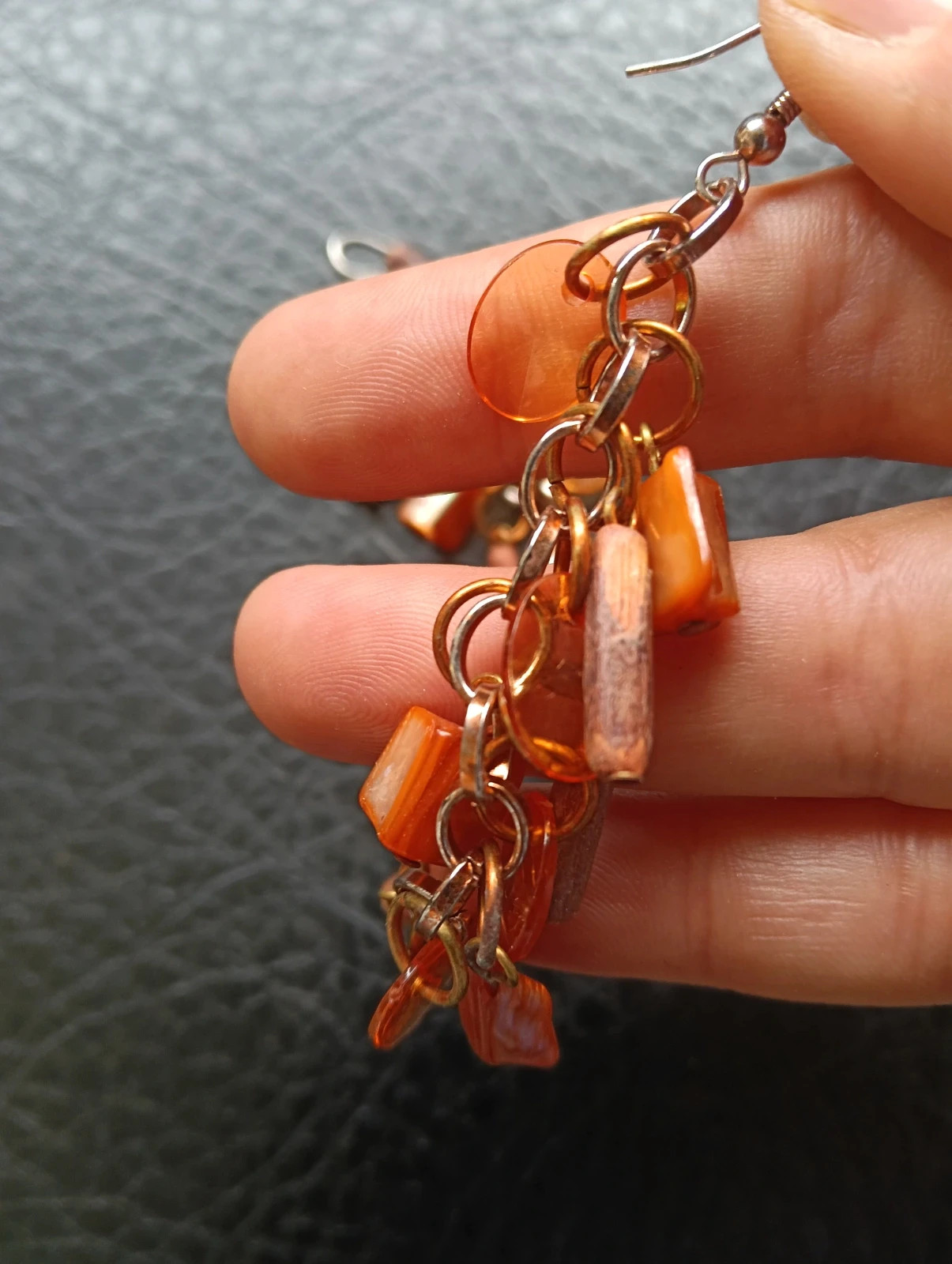 Boho dangle earrings with wooden accents nd mixed charms – Boho Chic 2
