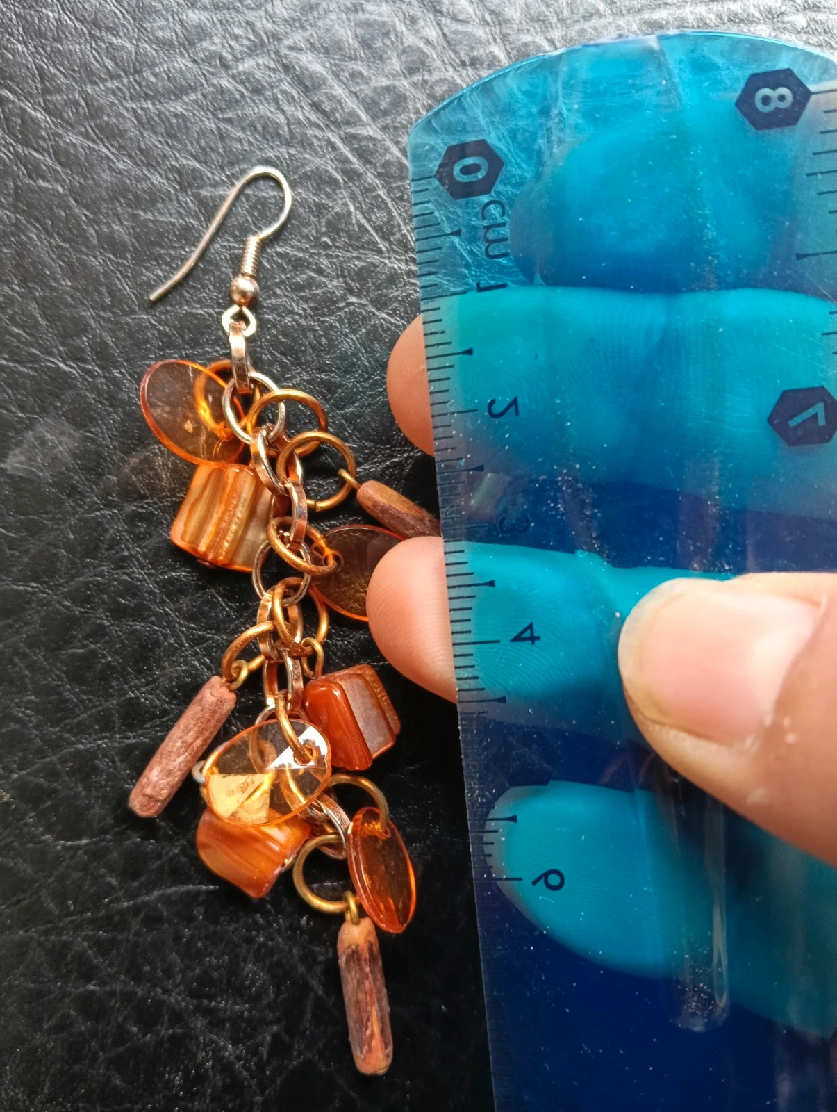 Boho dangle earrings with wooden accents nd mixed charms – Boho Chic 4