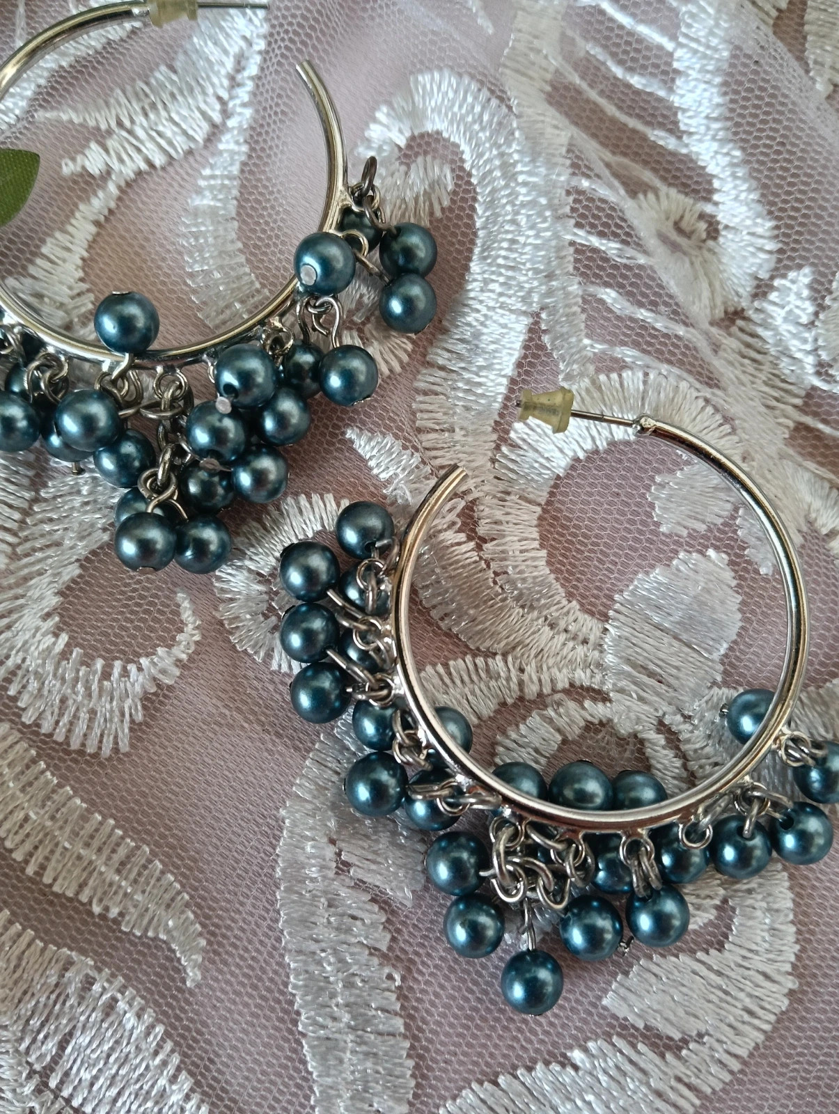 Boucles d'oreilles Hoop earrings with faux pearls – Vintage Boutique 2