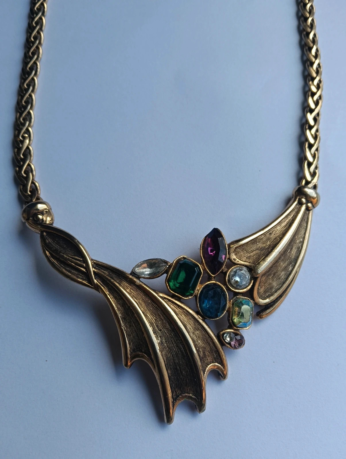 Exquisite vintage Doira gold plated crystal choker necklace – doira 2