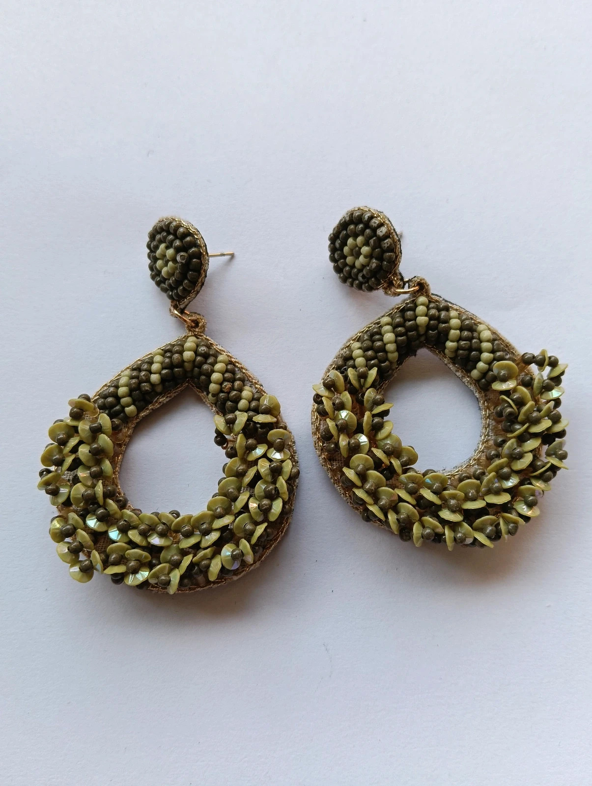 Sequin earrings boucles d'oreilles à paillettes Vintage