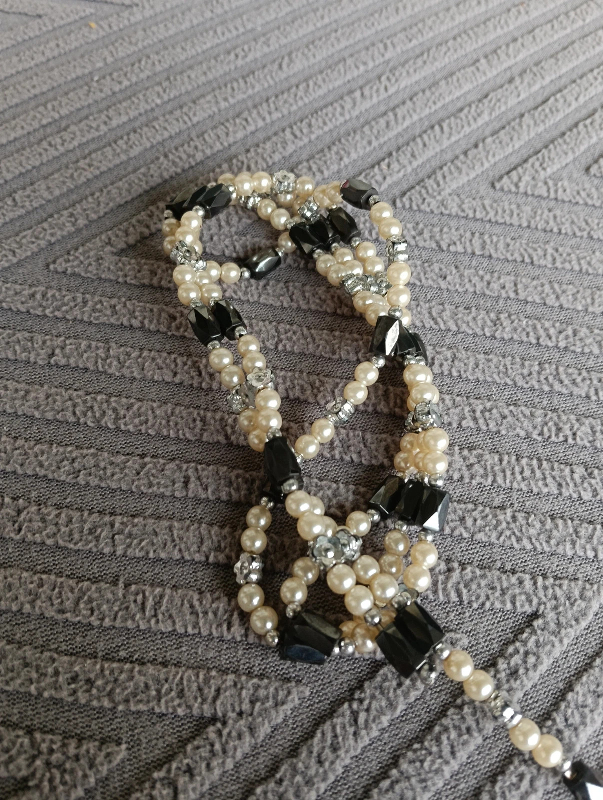 Vintage magnetic wrap choker necklace and bracelet Collar magnético de los 80s – Vintage Chic 4