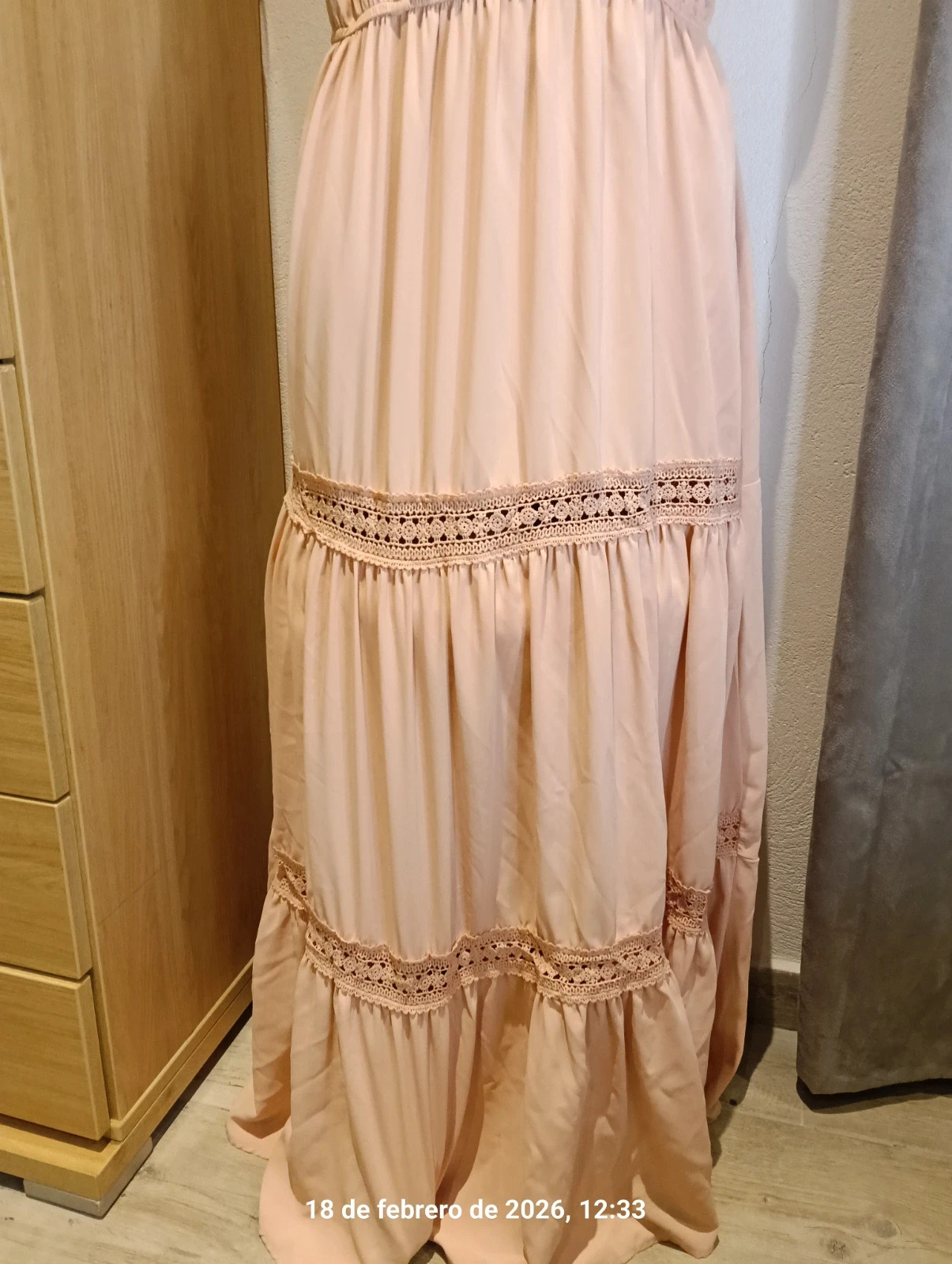 Pink maxi dress summer Boho style – Bohemian – taille XL / 42 / 14 4