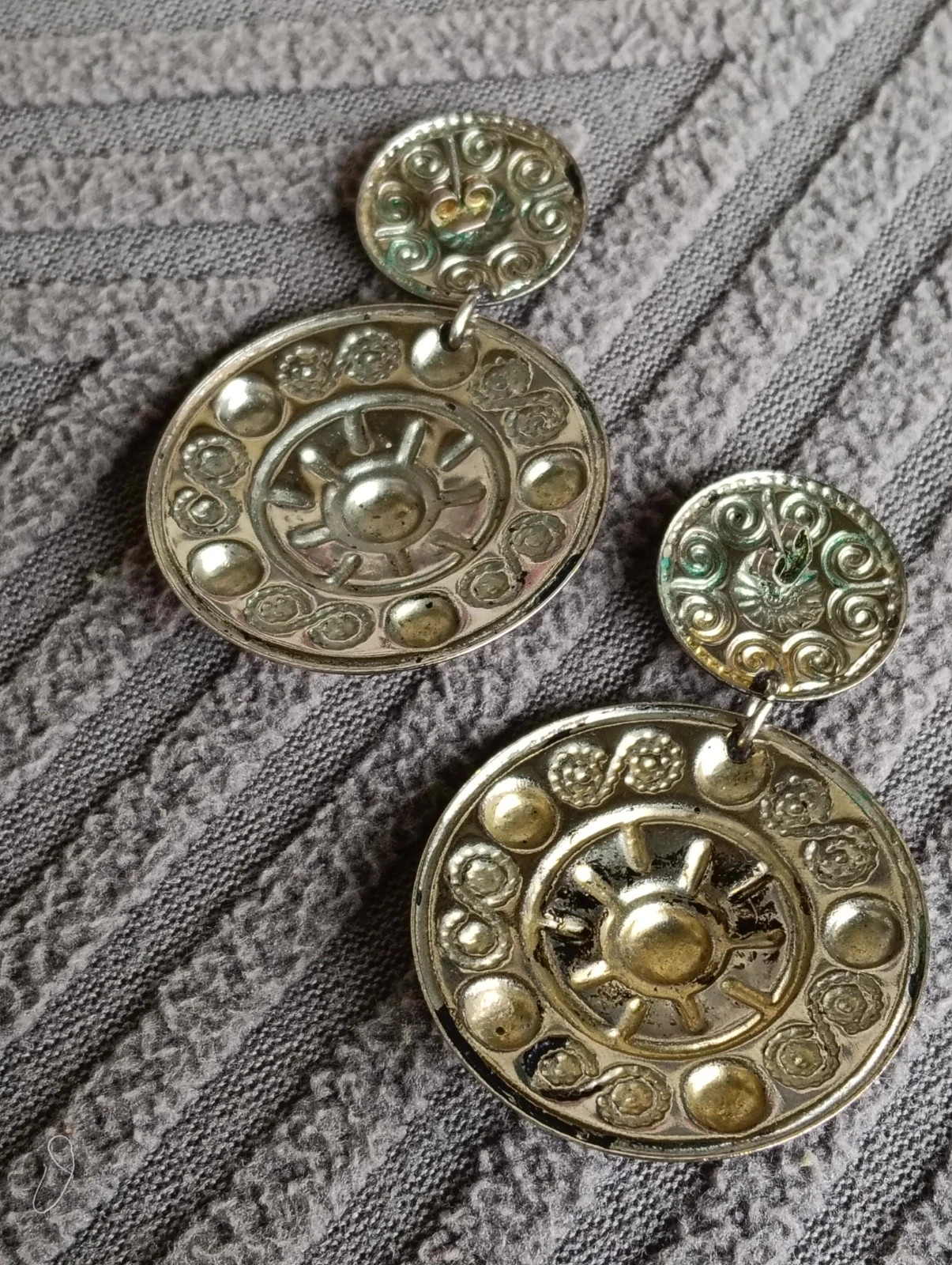 Vintage earrings metal – vintage boutique Paris 4