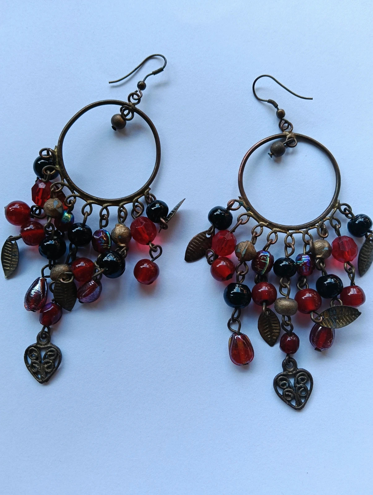 Vintage bohemian earrings Pendientes boho Boucles d'oreilles