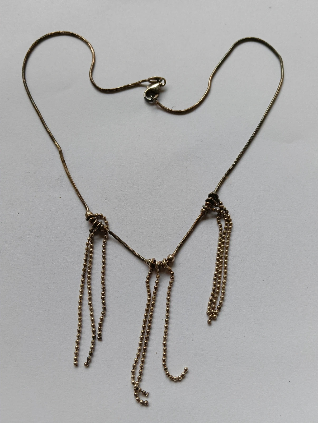 Sterling silver necklace Collar de plata Vintage Collier en argent