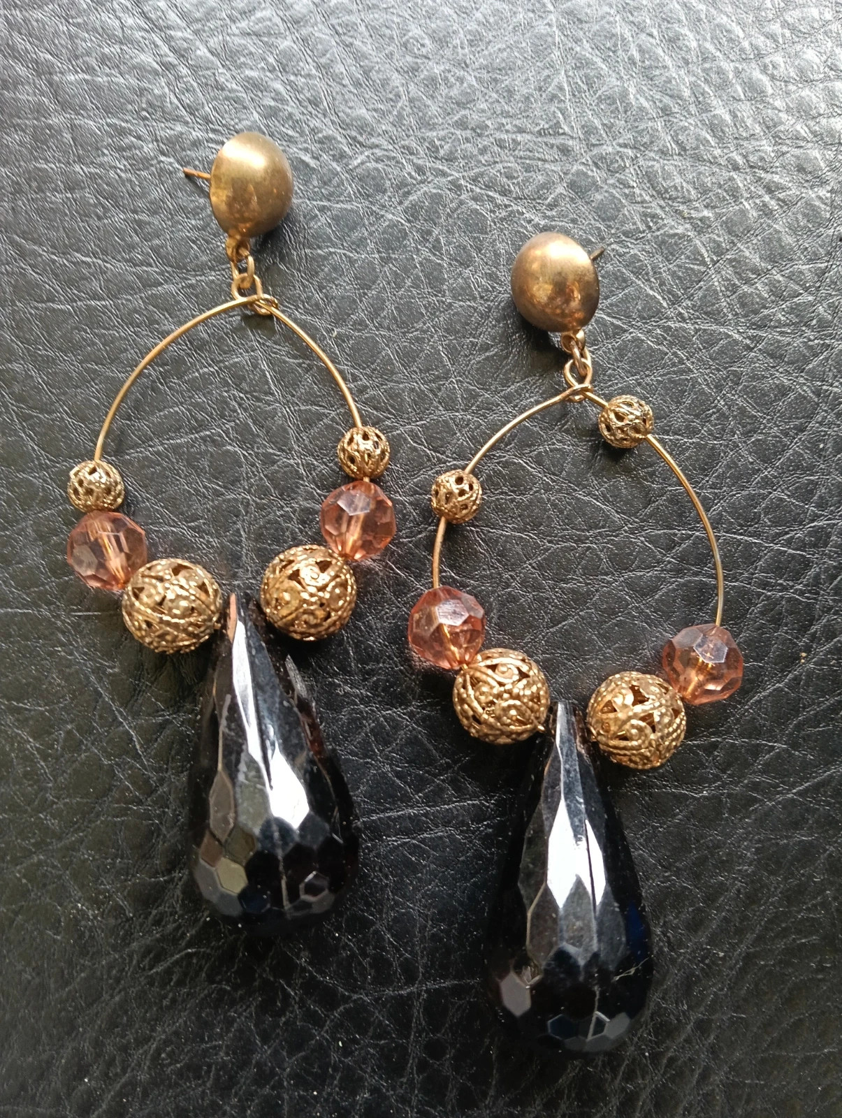 Preciosos pendientes vintage boho statement Boucles d'oreilles Faux Pearls earrings